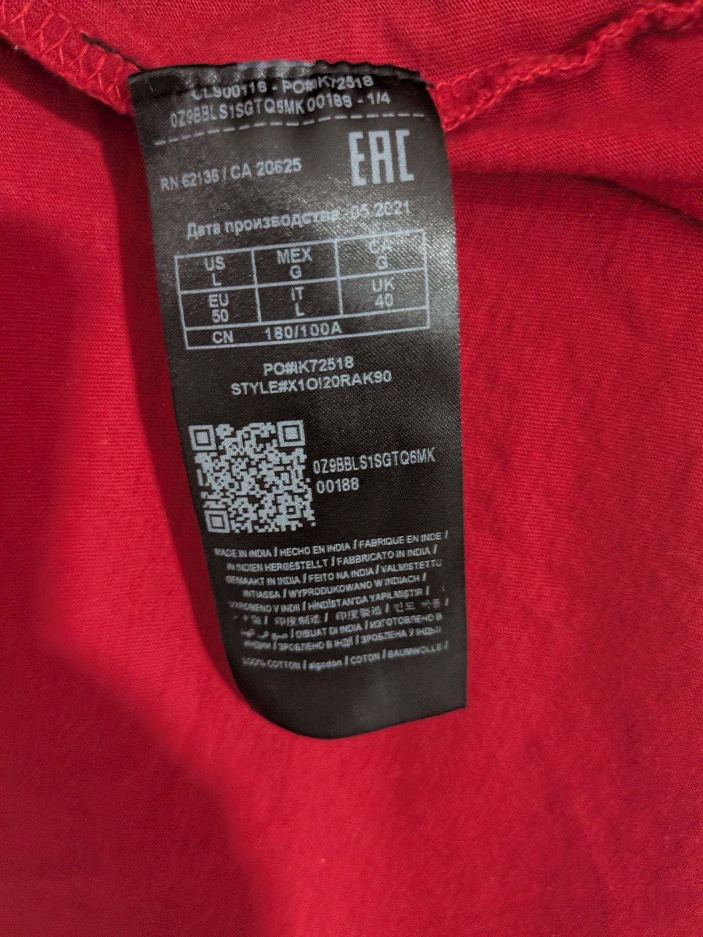 GUESS Los Angeles Logo T-Shirt Size M Red 6