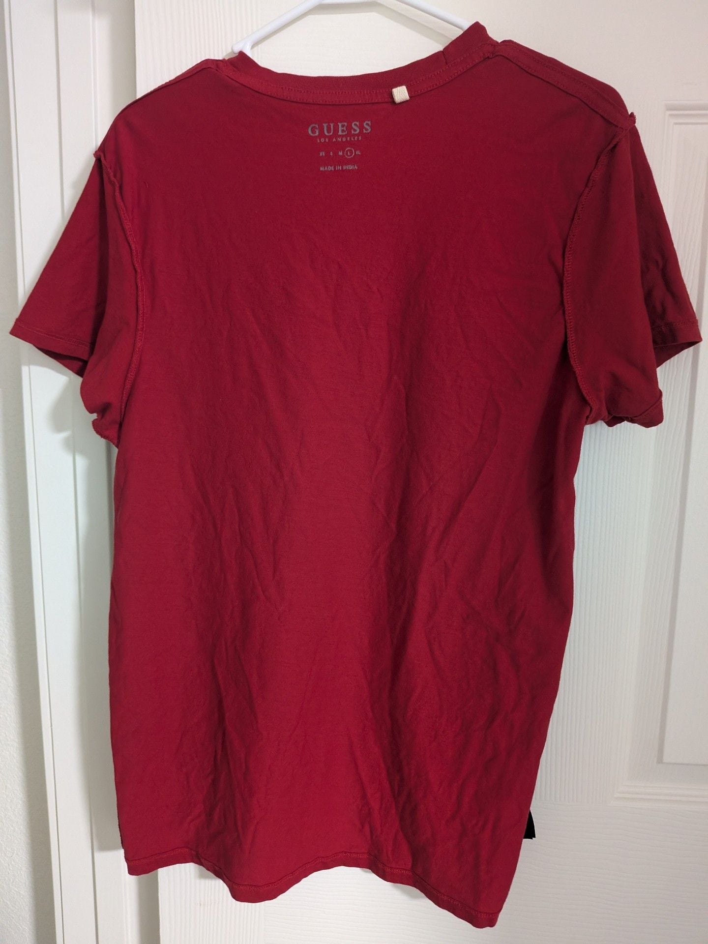 GUESS Los Angeles Logo T-Shirt Size M Red 8