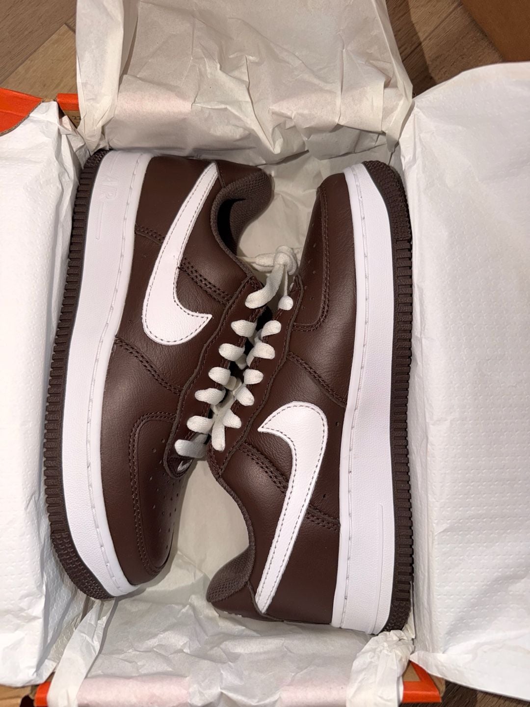 Nike Air Force 1 Low Retro QS Size 5 Chocolate White FD7039-200 2
