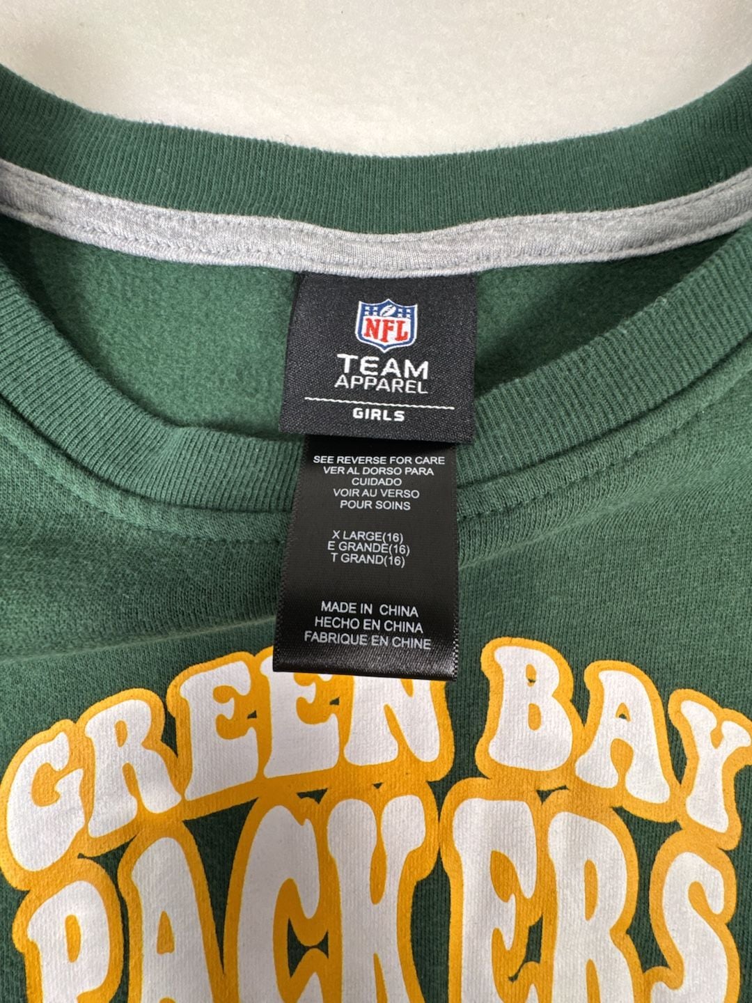 NFL Team Apparel Green Bay Packers Sweatshirt Size X Large (16) Green 4