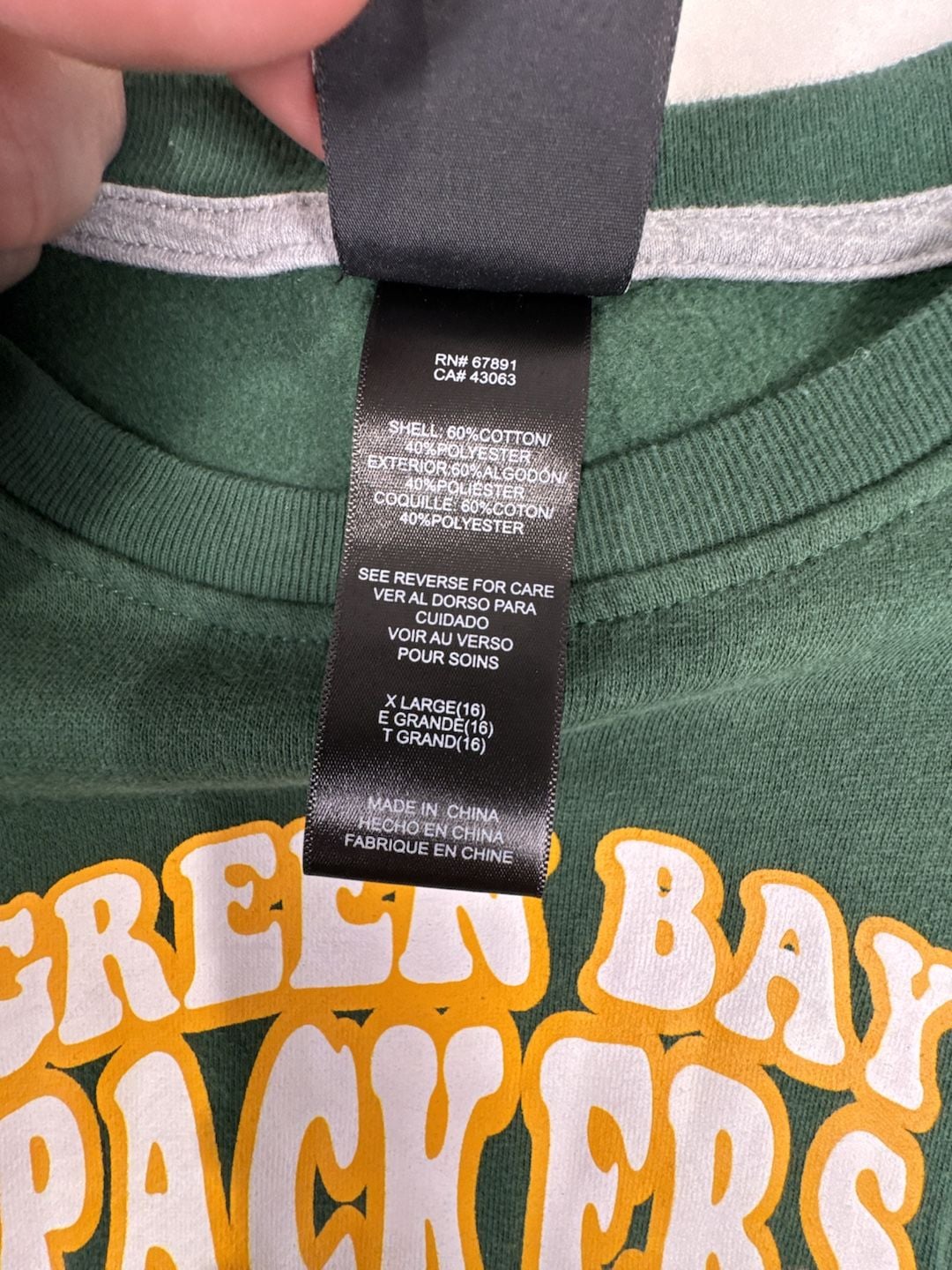 NFL Team Apparel Green Bay Packers Sweatshirt Size X Large (16) Green 5