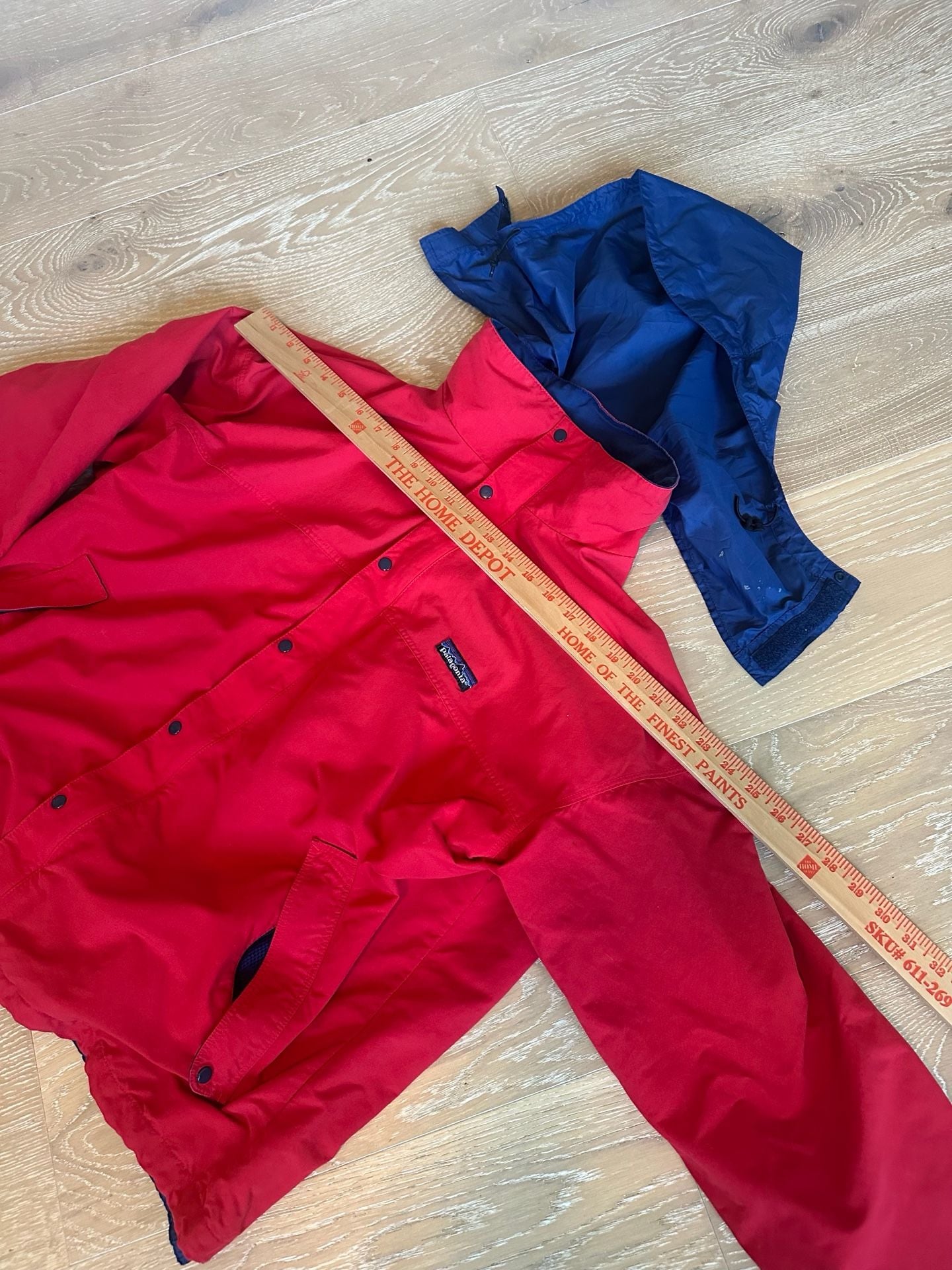 Vintage Patagonia Jacket Size XL Red Blue Rain Shell 6