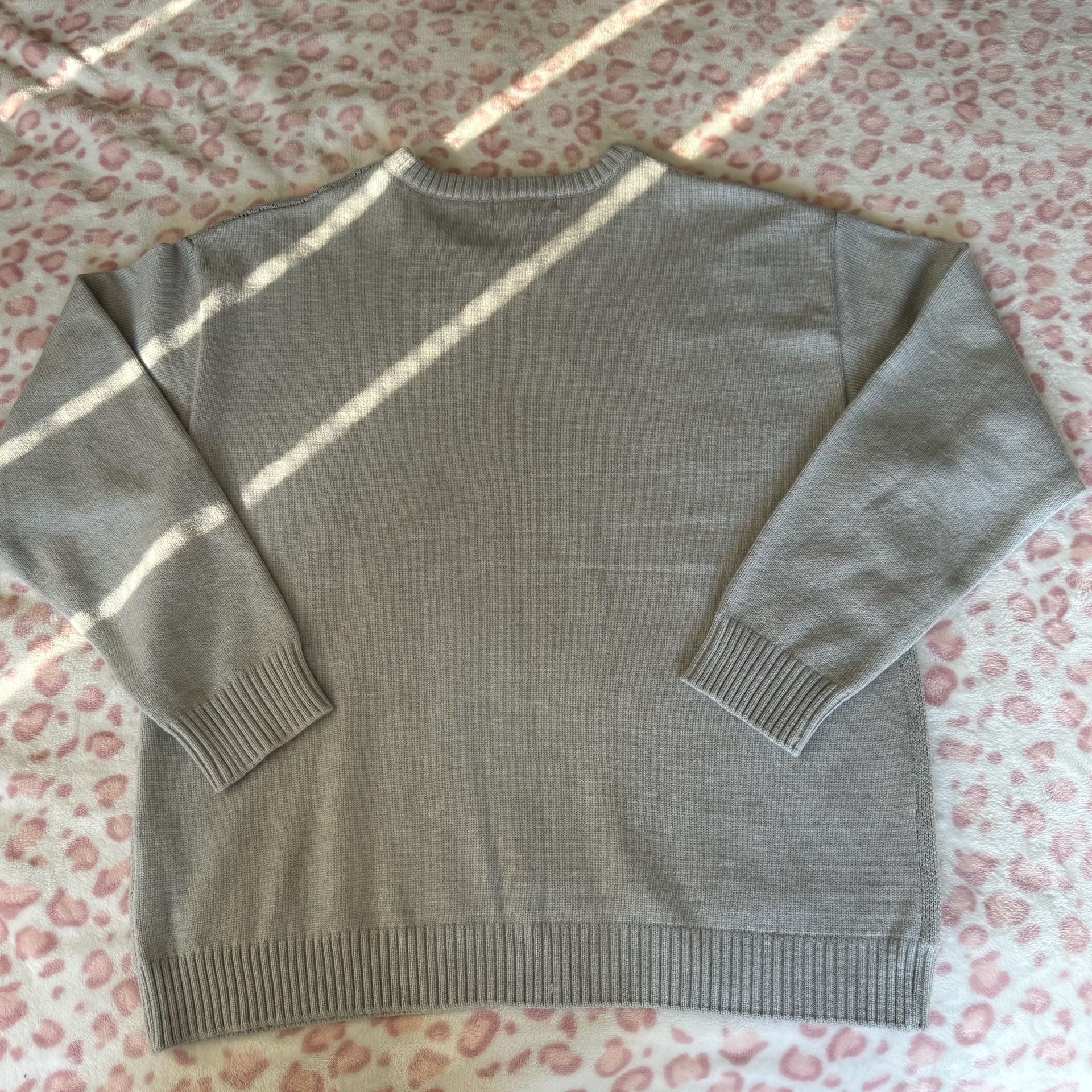 Vigoss Skull Rhinestone Knit Sweater Size L 10