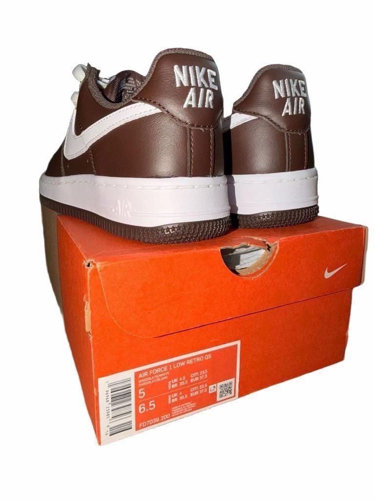 Nike Air Force 1 Low Retro QS Size 5 Chocolate White FD7039-200 5