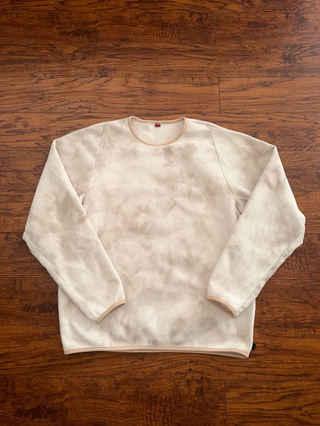 Lululemon Lab Fleece Crew Pullover XL Cream Tie Dye Sweater 2