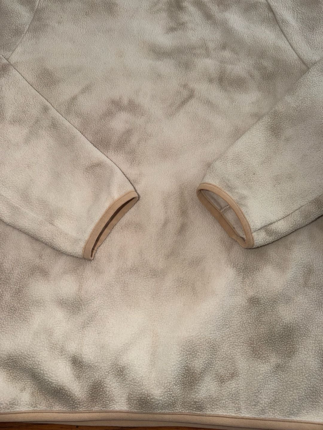 Lululemon Lab Fleece Crew Pullover XL Cream Tie Dye Sweater 3