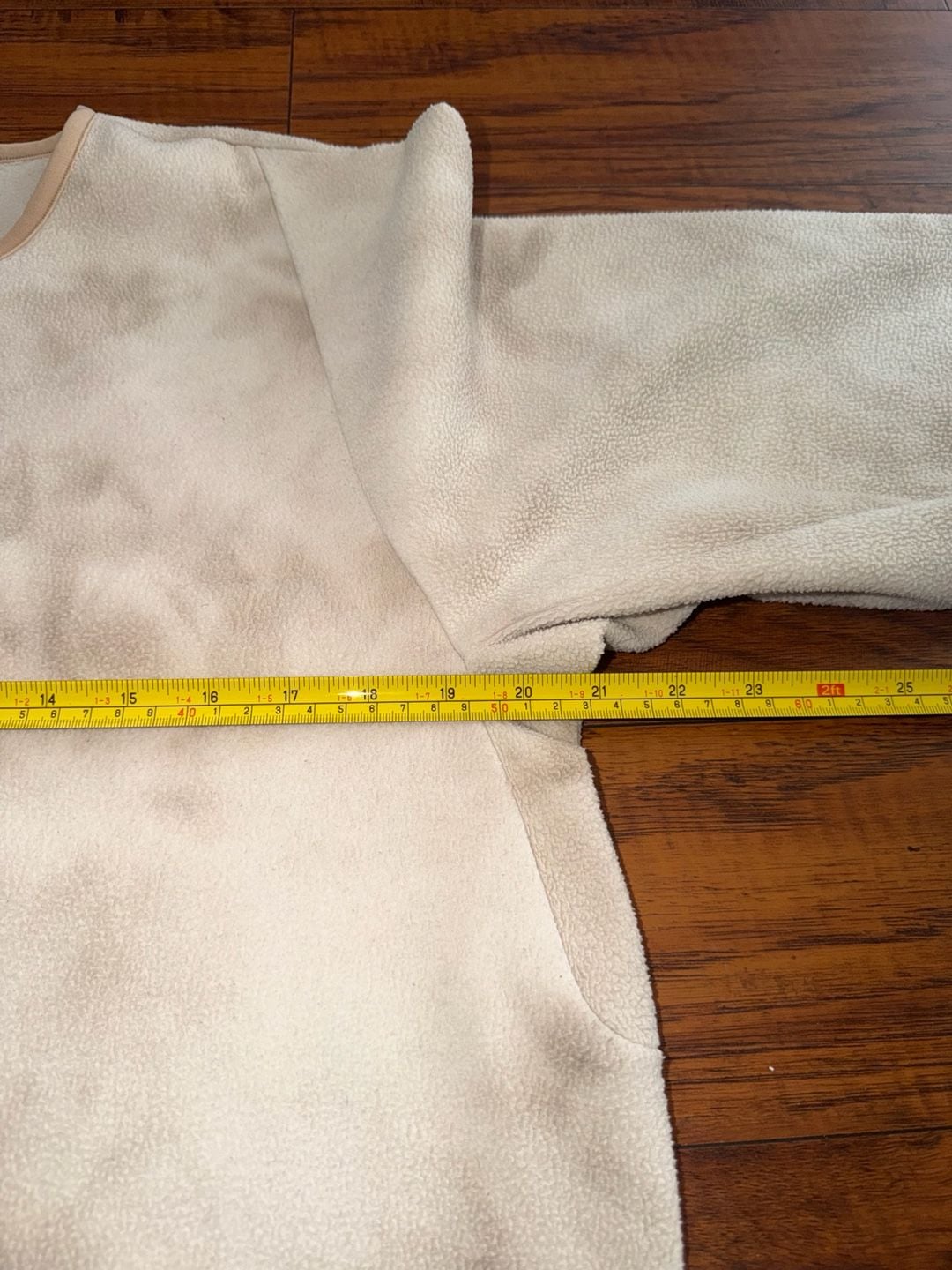 Lululemon Lab Fleece Crew Pullover XL Cream Tie Dye Sweater 5