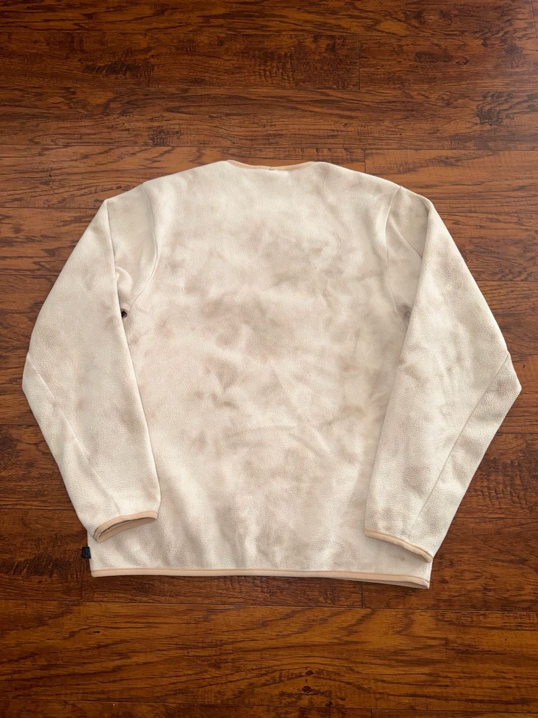 Lululemon Lab Fleece Crew Pullover XL Cream Tie Dye Sweater 7