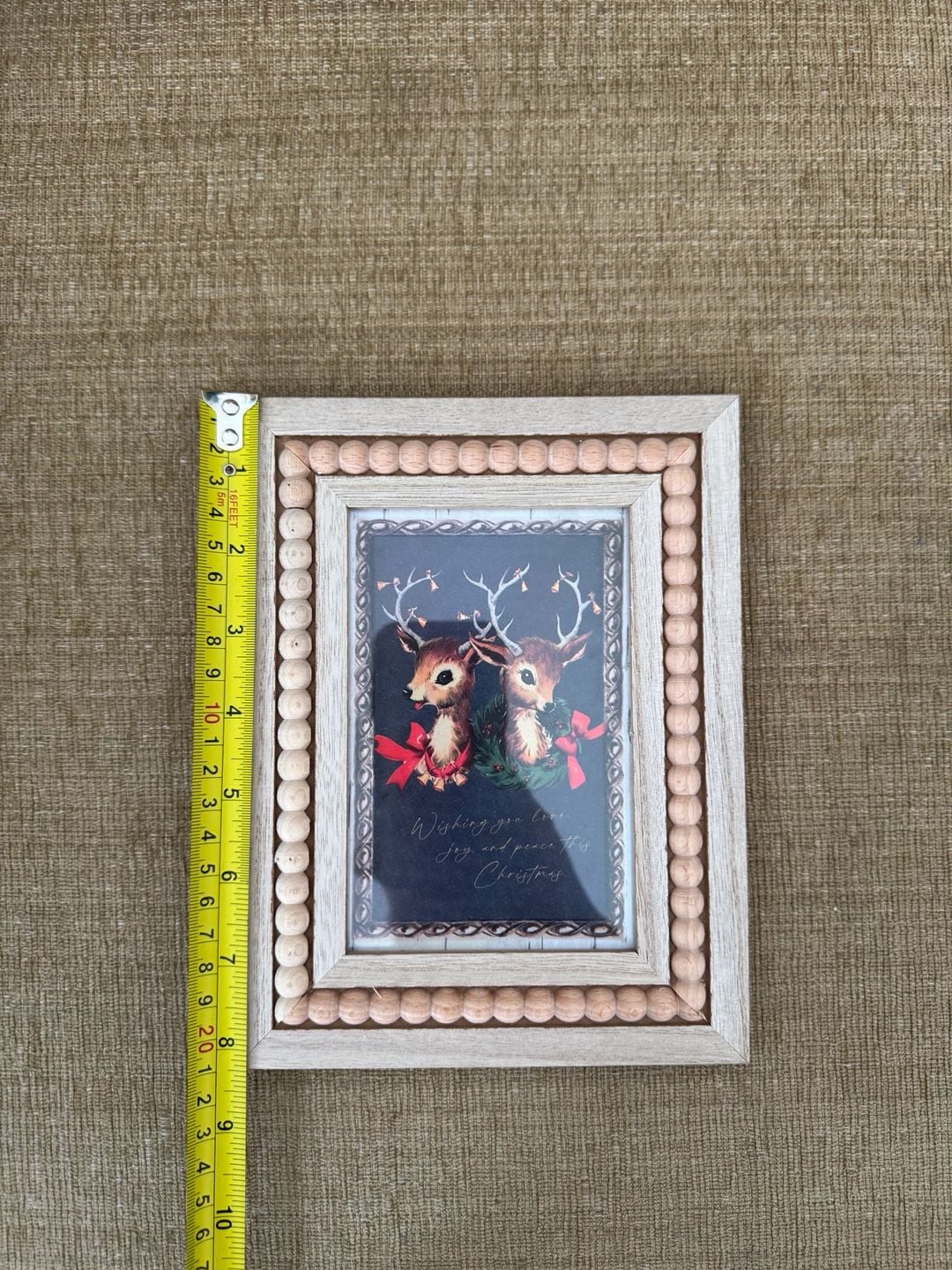 Vintage Rustic Christmas Reindeer Framed Art 2