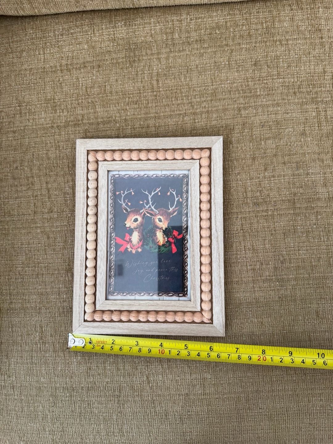 Vintage Rustic Christmas Reindeer Framed Art 3