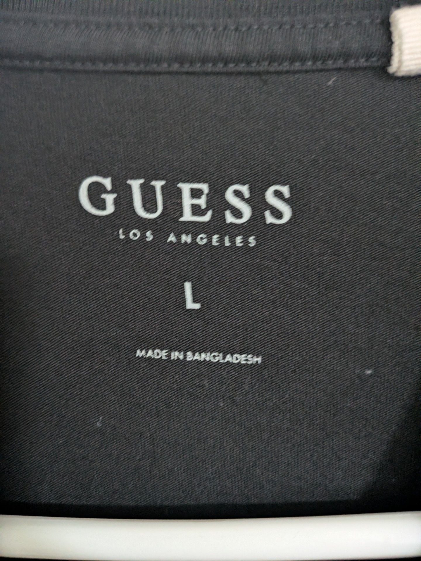 GUESS Graphic T-Shirt Size L Black Mesh Logo 3