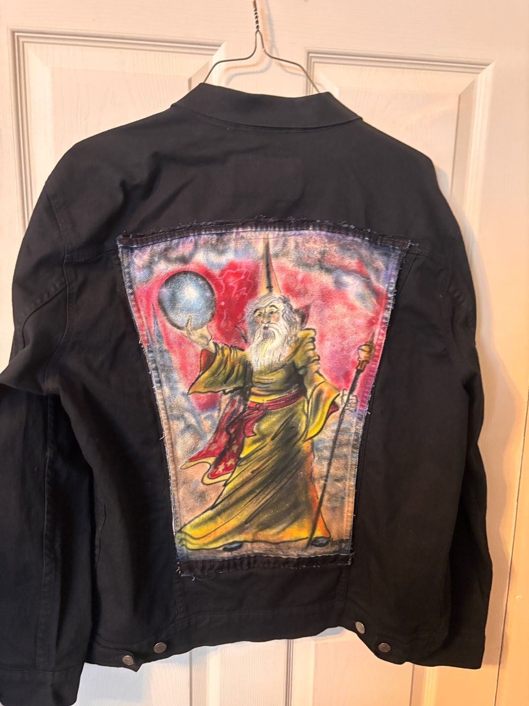 Signature By Levi Strauss & Co. Denim Jacket Size XL Air Brushed Wizard 5