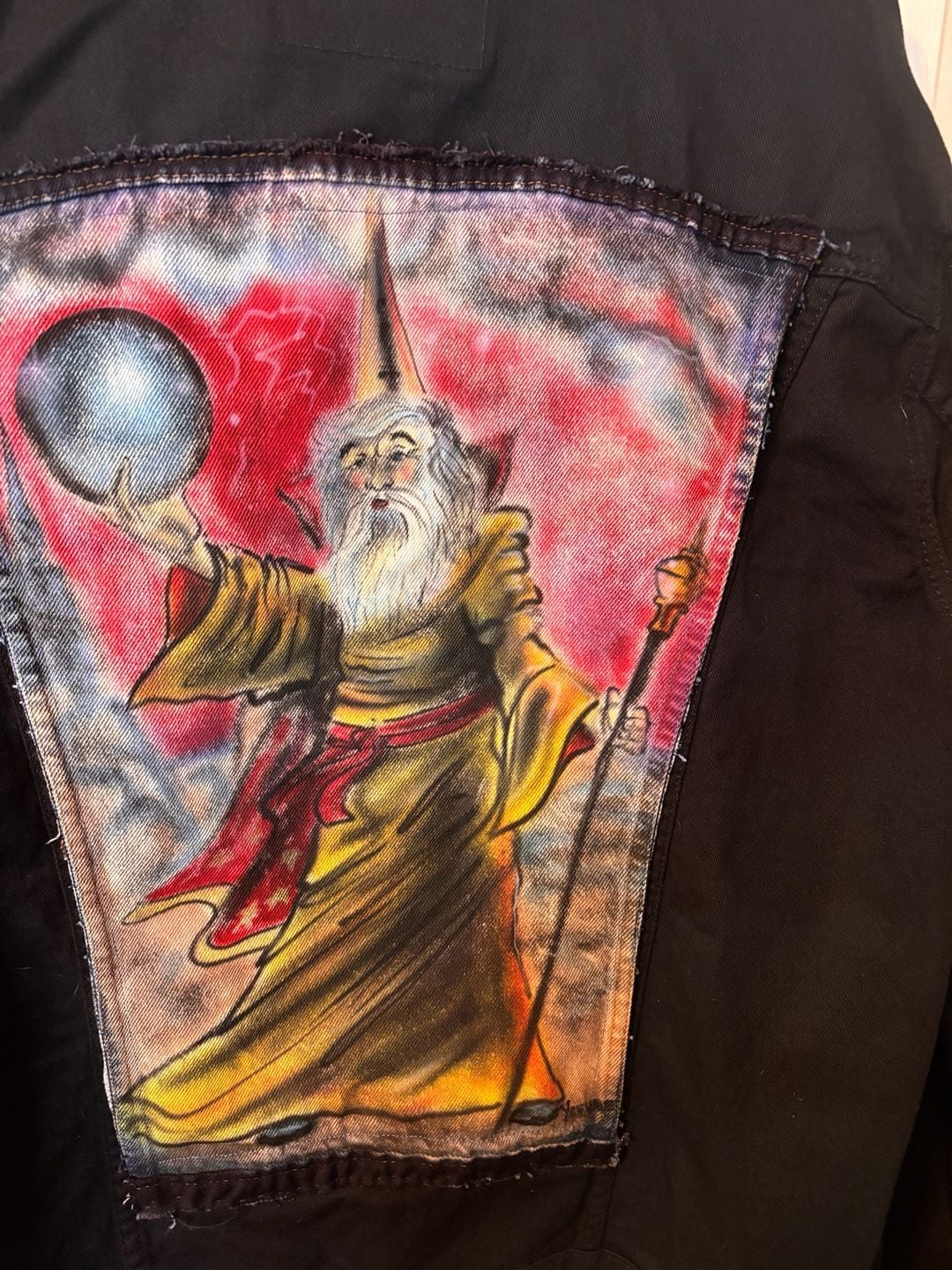 Signature By Levi Strauss & Co. Denim Jacket Size XL Air Brushed Wizard 6