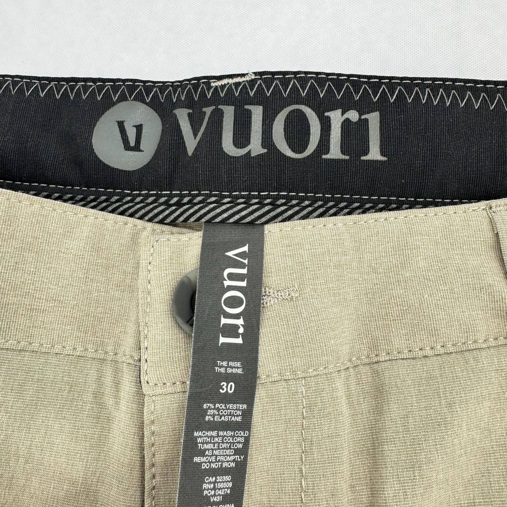 Vuori Meta Pants Size 30 Khaki Stretch Performance Chino 3