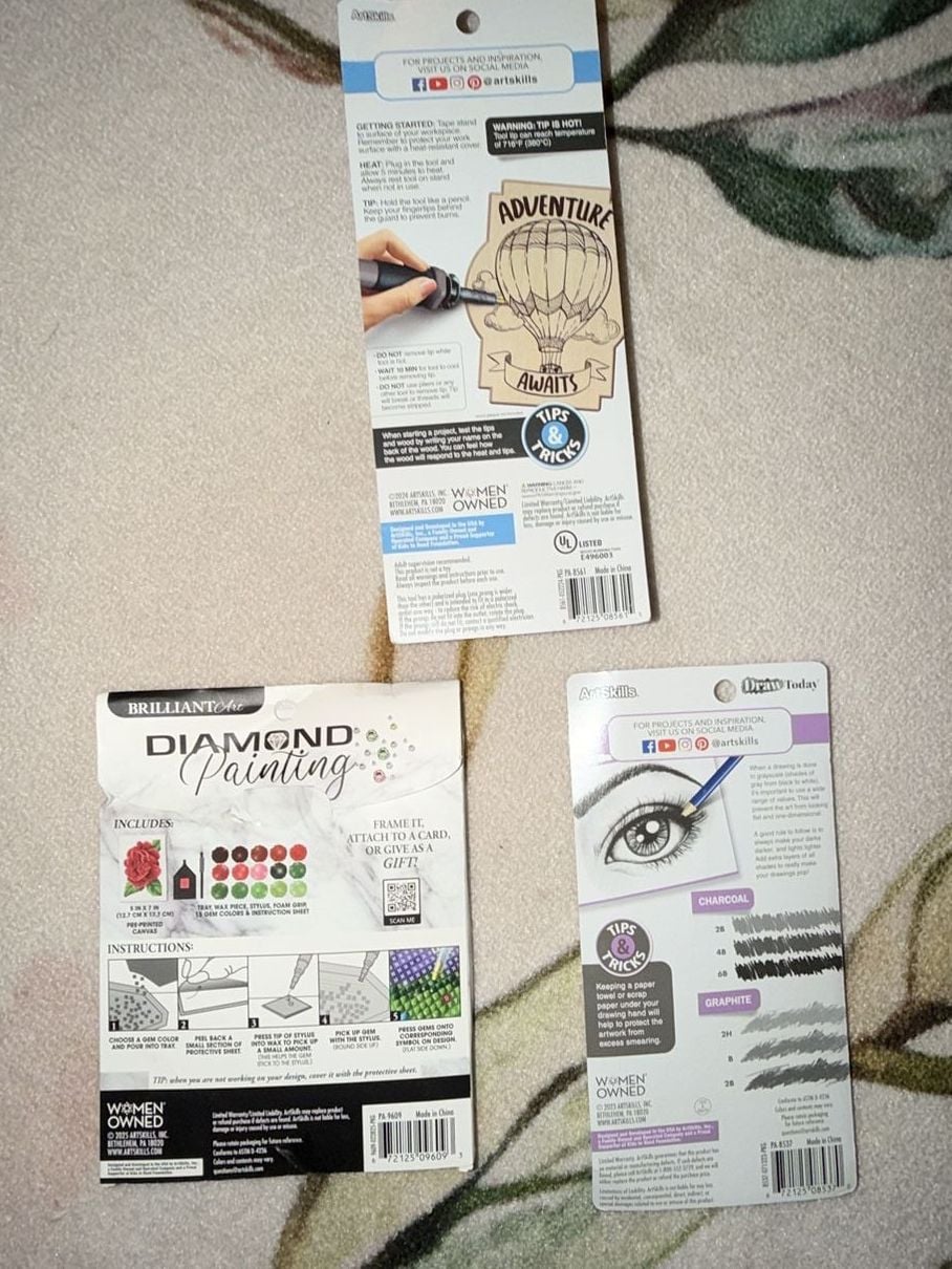 ArtSkills Craft Bundle Wood Burning Tool Pencil Set Diamond Painting 3 Pc 2