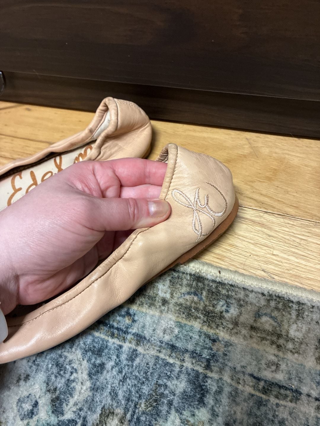 Sam Edelman Felicia Ballet Flat Size 8 Nude Leather 3