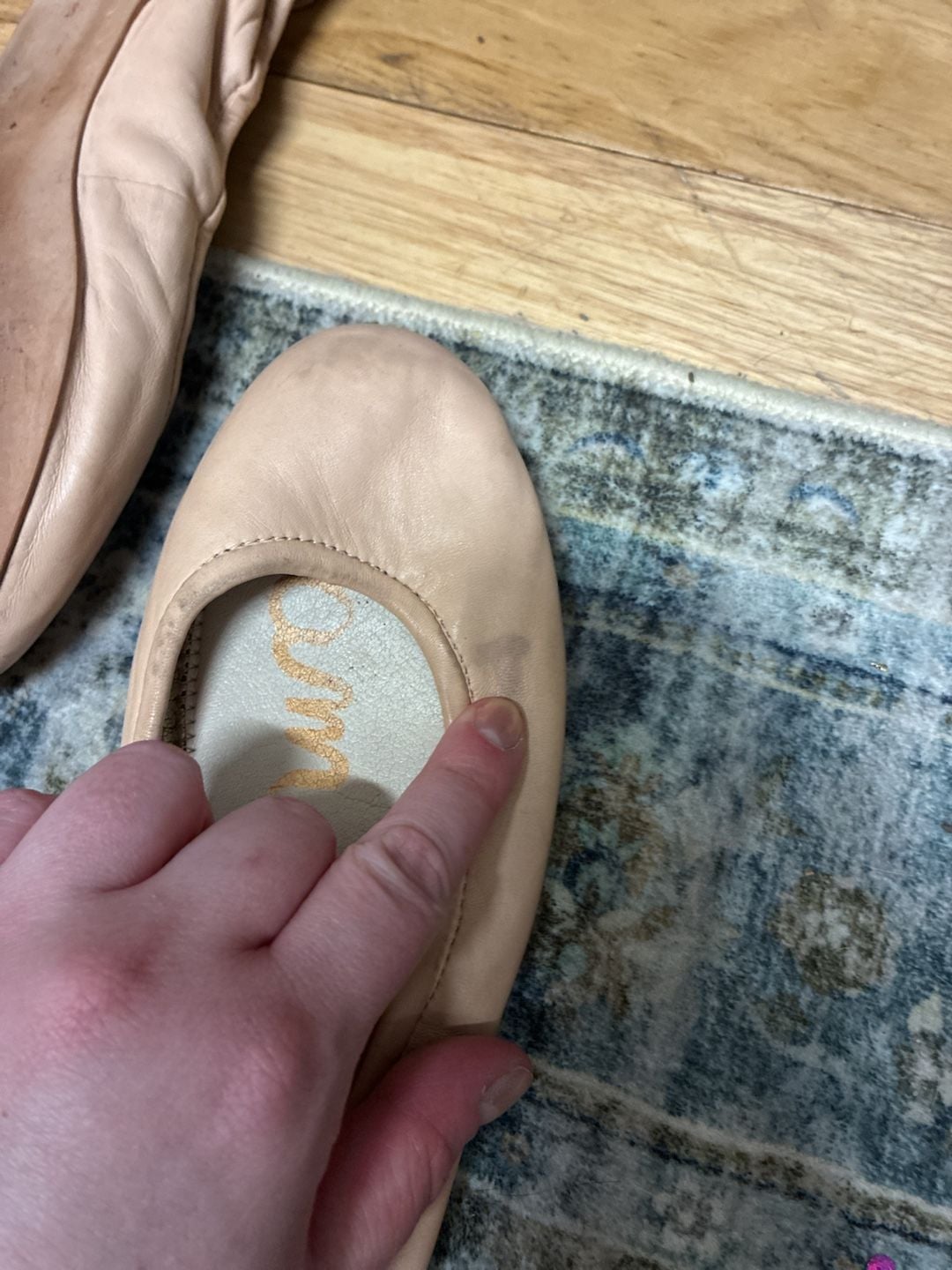 Sam Edelman Felicia Ballet Flat Size 8 Nude Leather 6