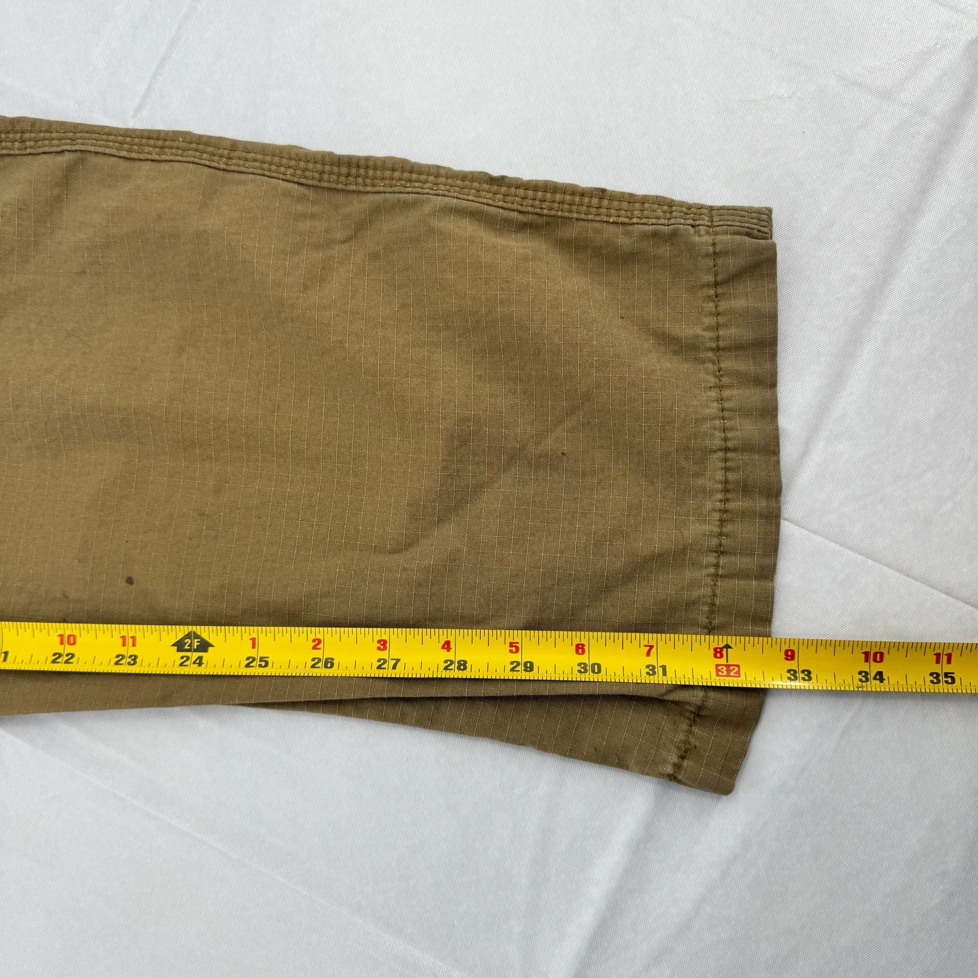 Heavy Distressed Carhartt Force Relaxed Fit Cargo Pants Size 34x32 Brown 6