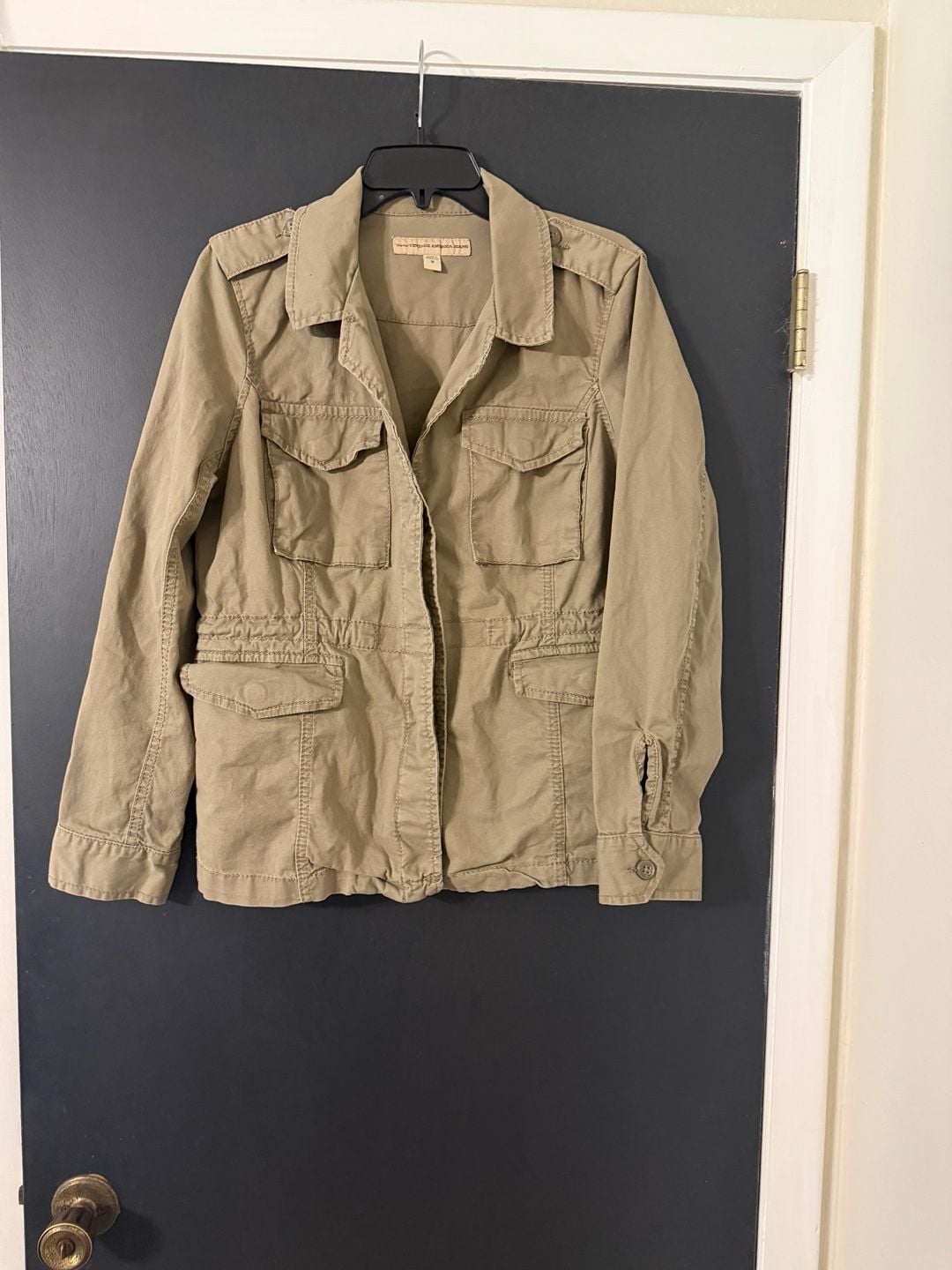 Nine West Vintage America Begonia Jacket Size M Khaki Utility Cargo 2