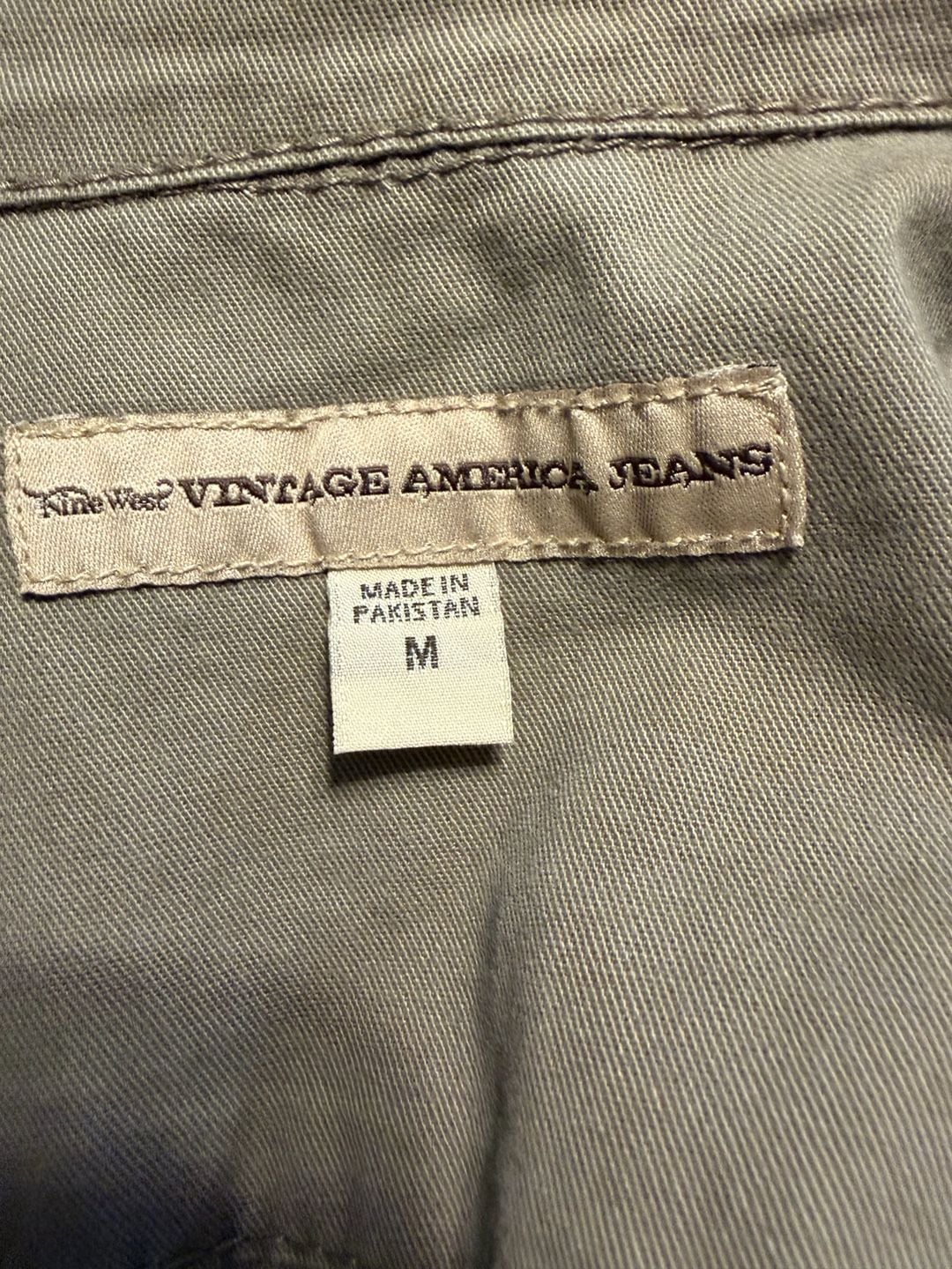 Nine West Vintage America Begonia Jacket Size M Khaki Utility Cargo 5