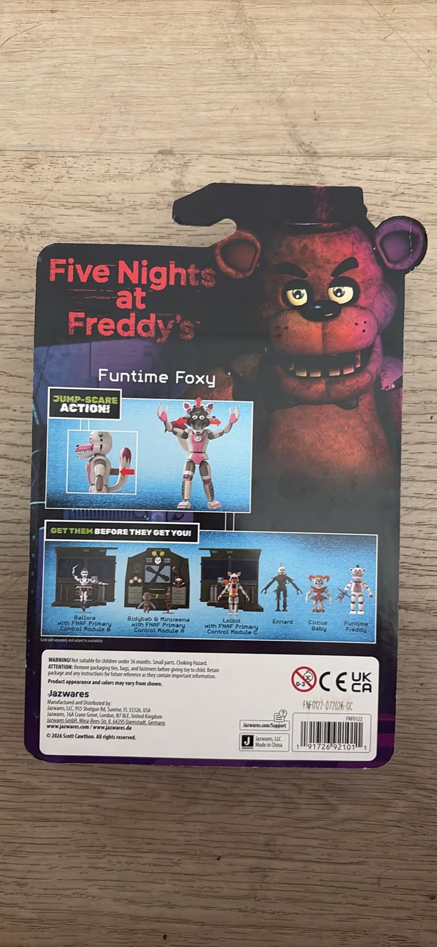 Jazwares Five Nights at Freddy's Funtime Foxy Action Figure New 2