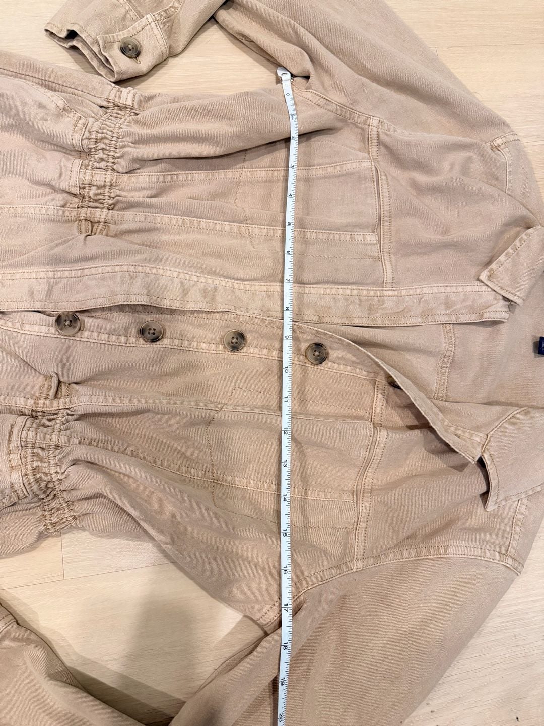 Universal Thread Utility Jumpsuit Size Small Tan Long Sleeve 4