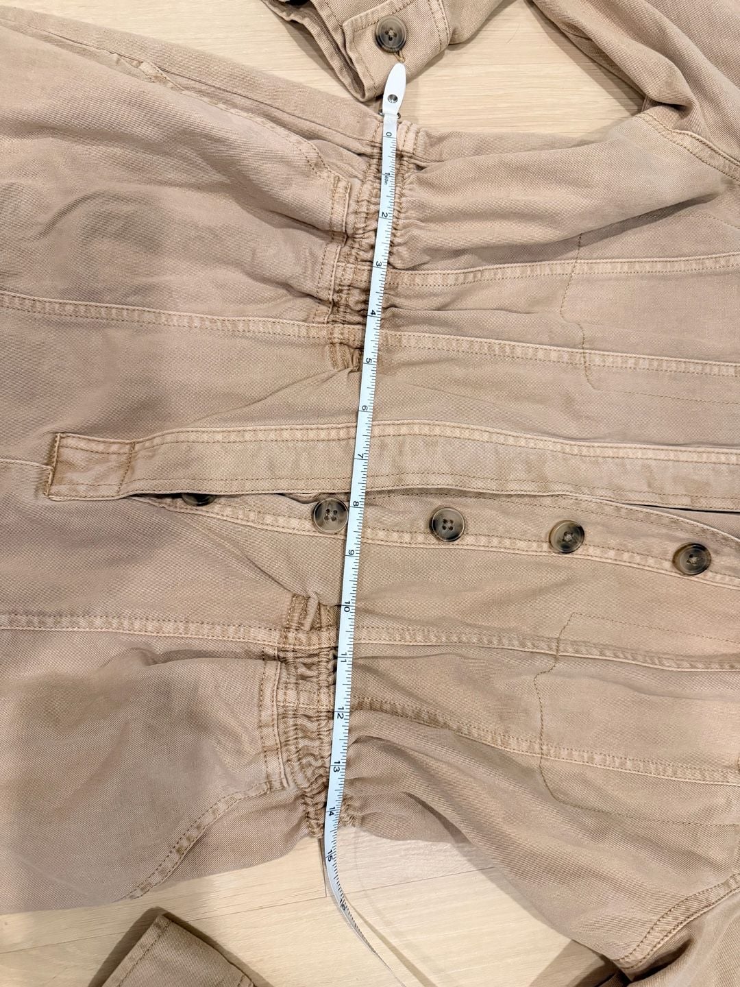 Universal Thread Utility Jumpsuit Size Small Tan Long Sleeve 5