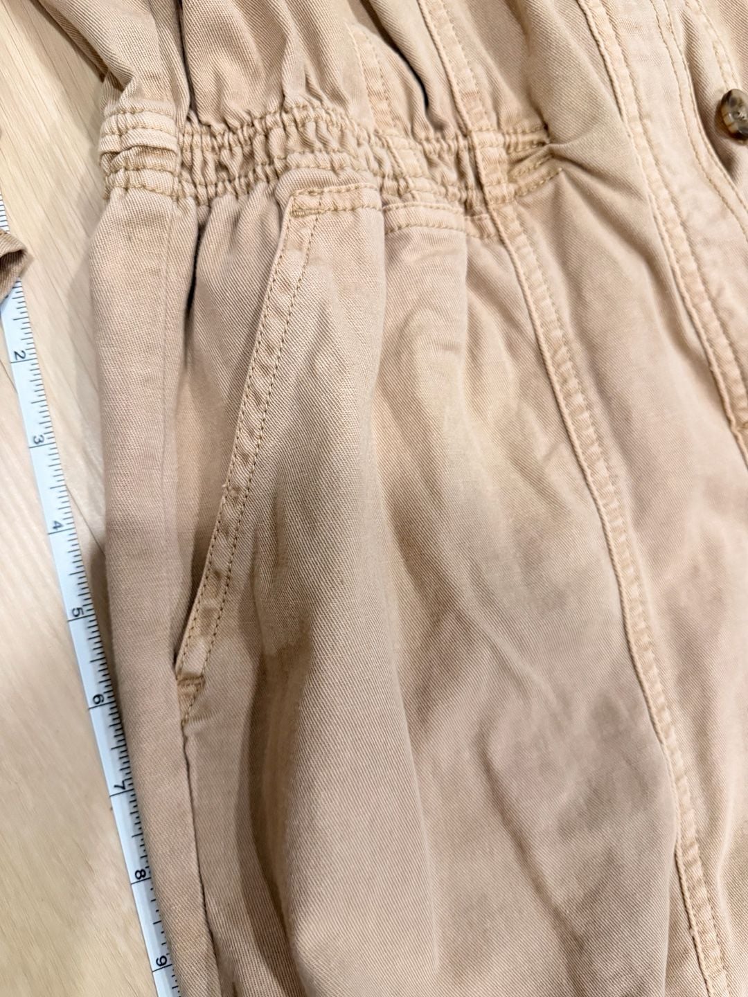 Universal Thread Utility Jumpsuit Size Small Tan Long Sleeve 7