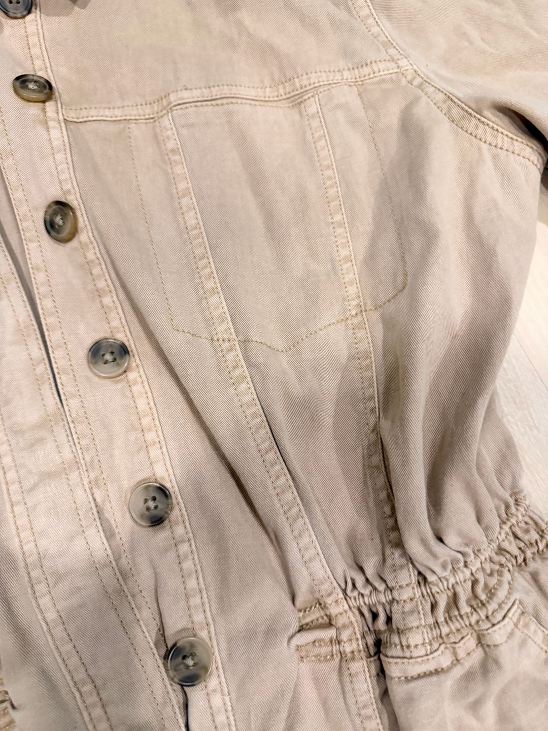 Universal Thread Utility Jumpsuit Size Small Tan Long Sleeve 8