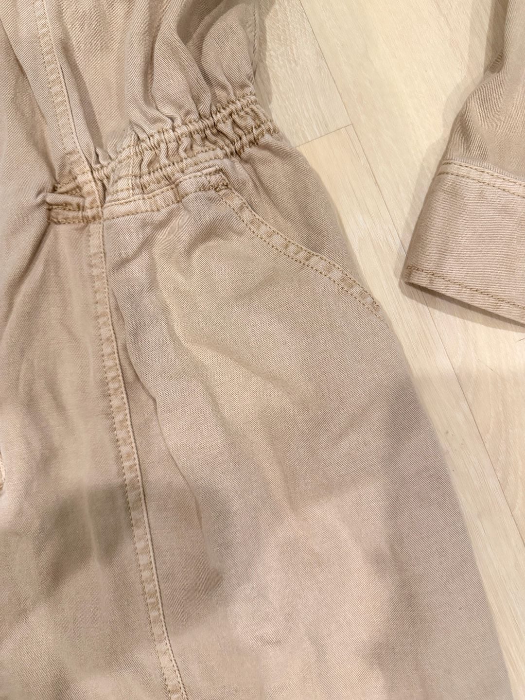 Universal Thread Utility Jumpsuit Size Small Tan Long Sleeve 11