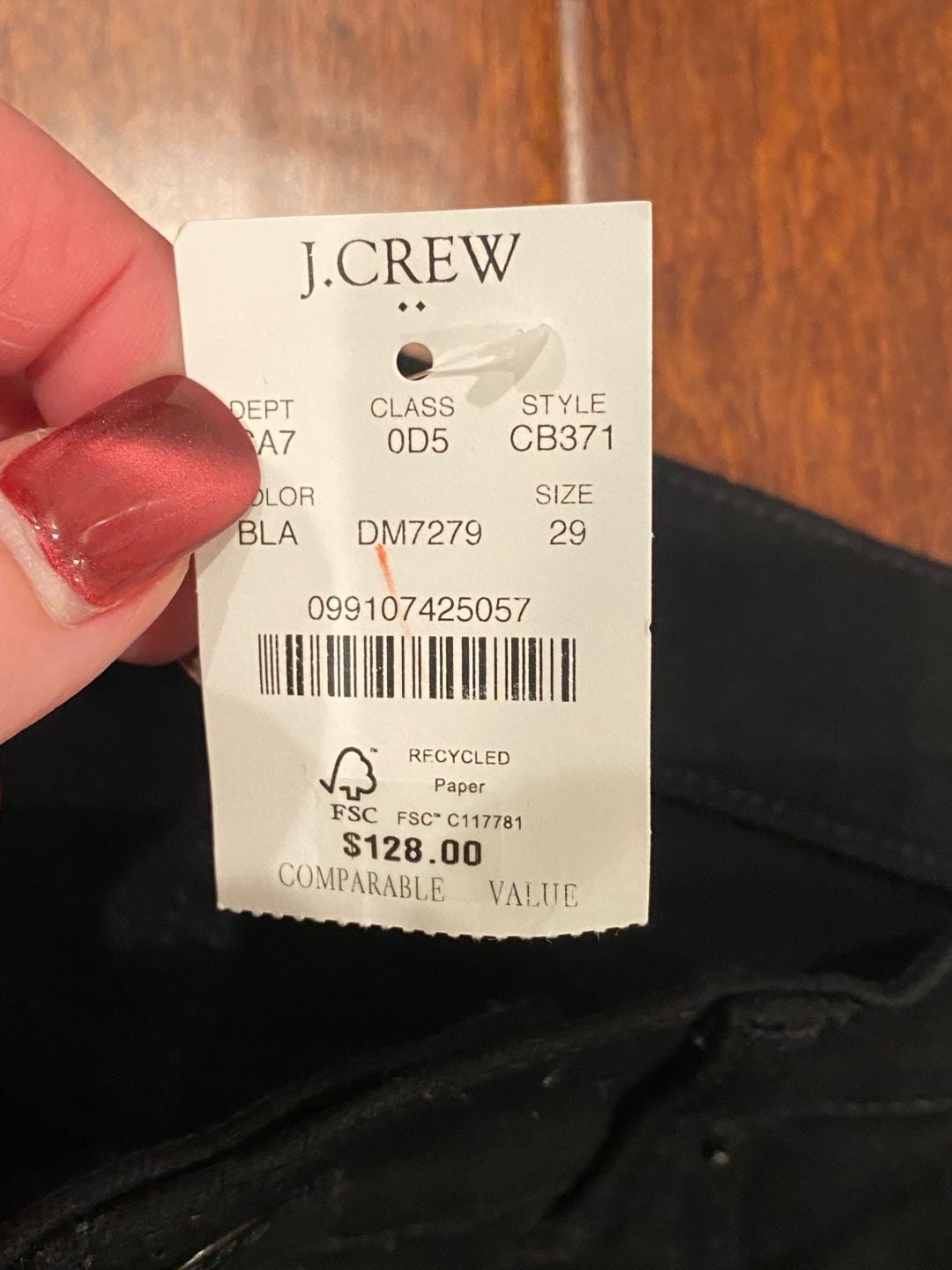 J.Crew Wide-Leg Crop Pants Size 29 Black Twill 6
