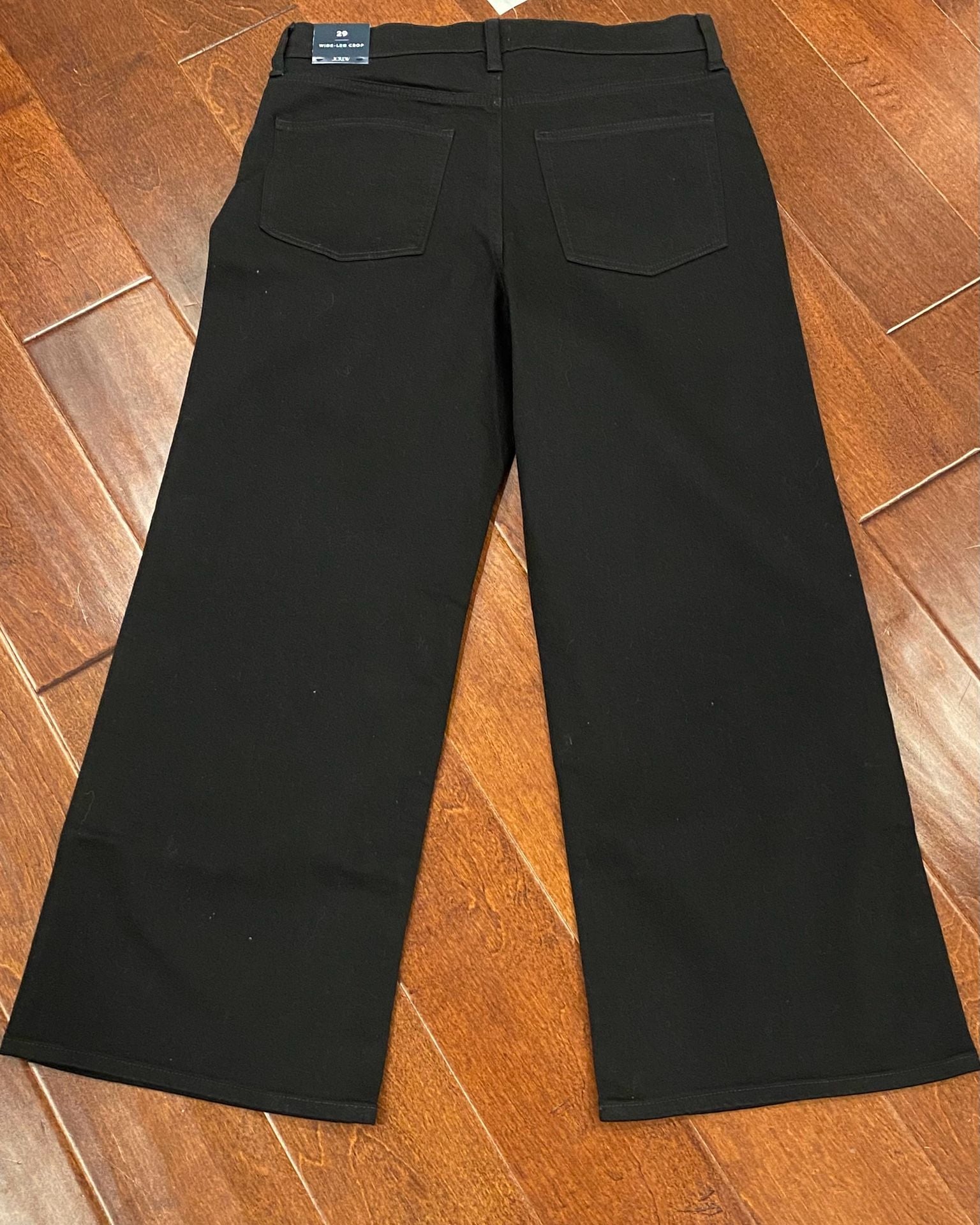 J.Crew Wide-Leg Crop Pants Size 29 Black Twill 10