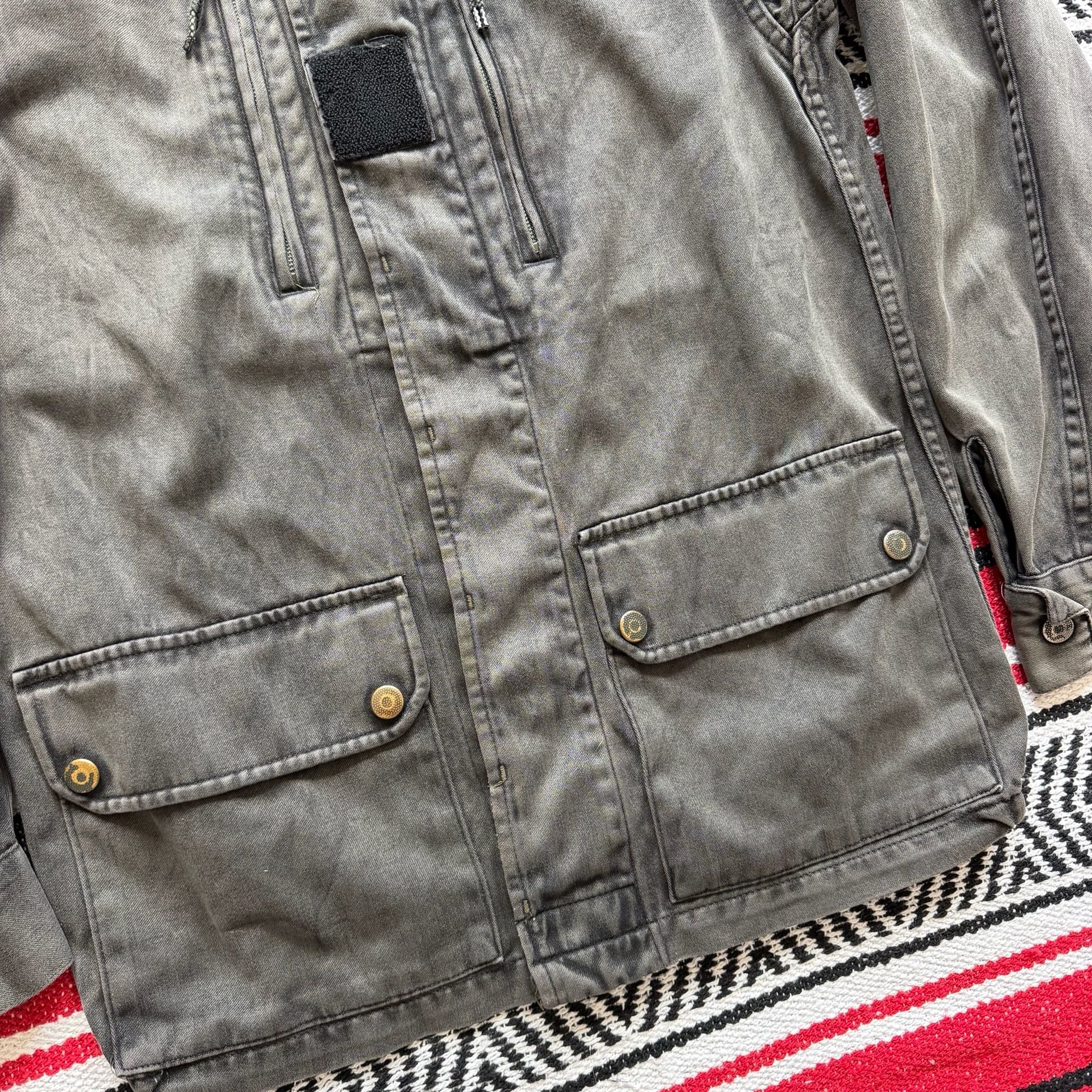 Faded Vintage Military-Style Field Jacket - Sz M 6