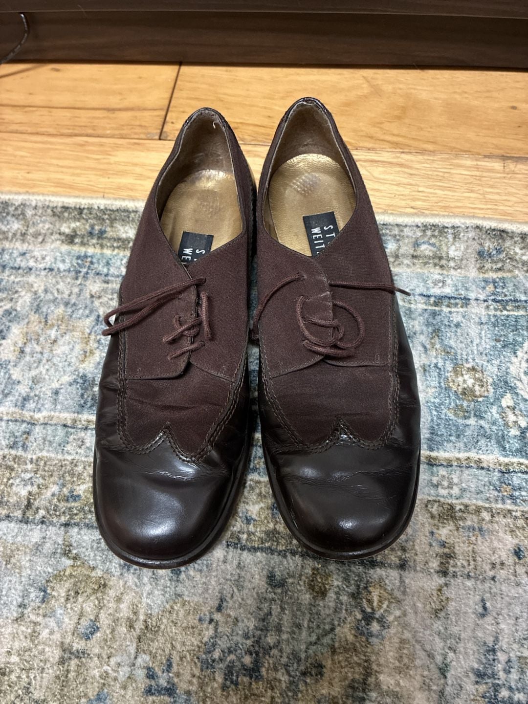 Vintage 1990s Stuart Weitzman Brown Oxford Shoes Size 6M 2