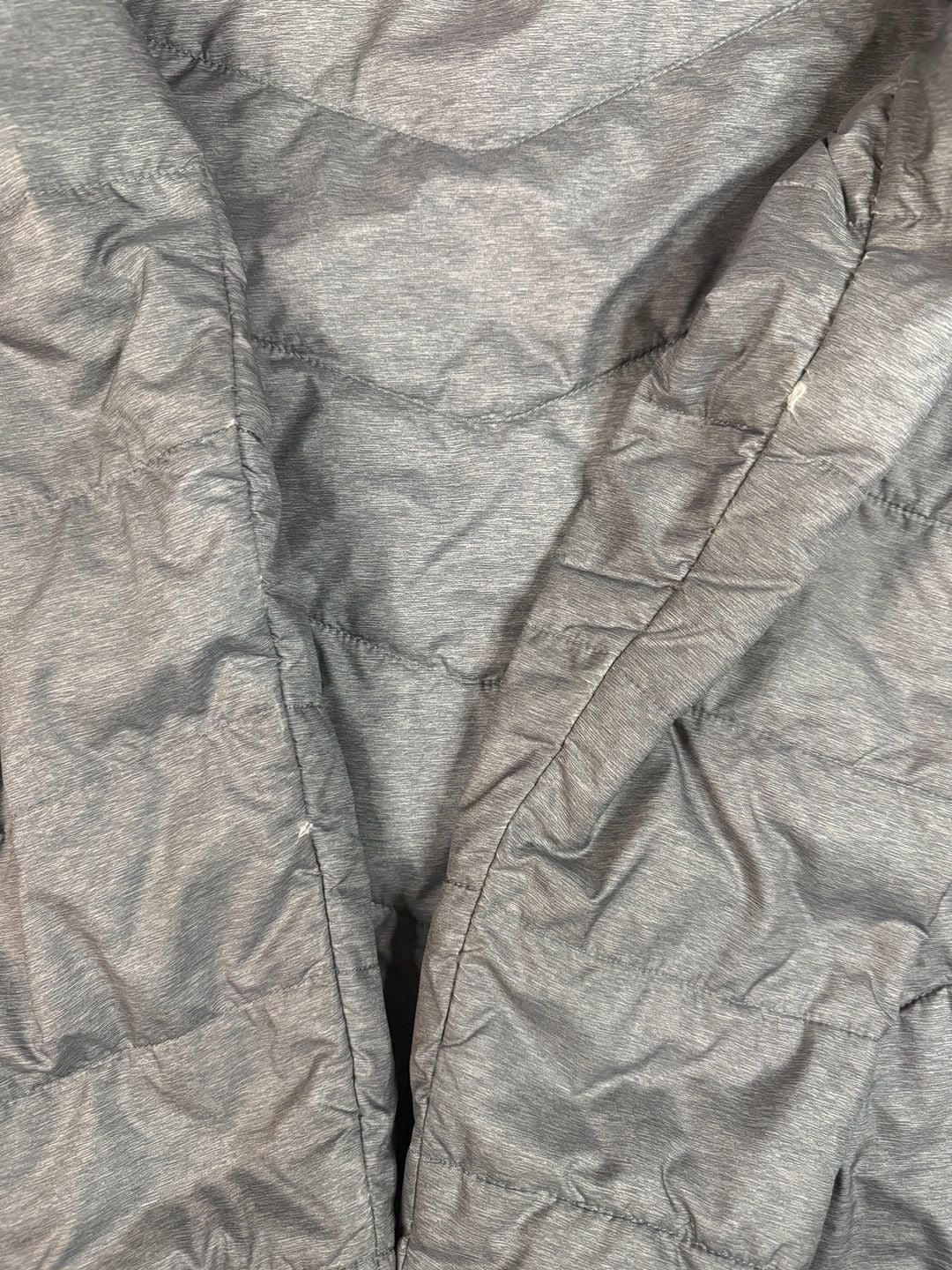 Women’s The North Face Light Puffer Jacket Gray Full Zip Size L#179 5