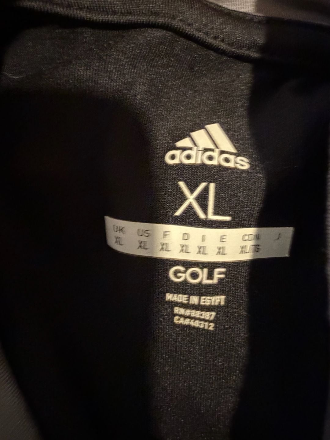 Adidas Golf 1/4 Zip Pullover Size XL Black 9