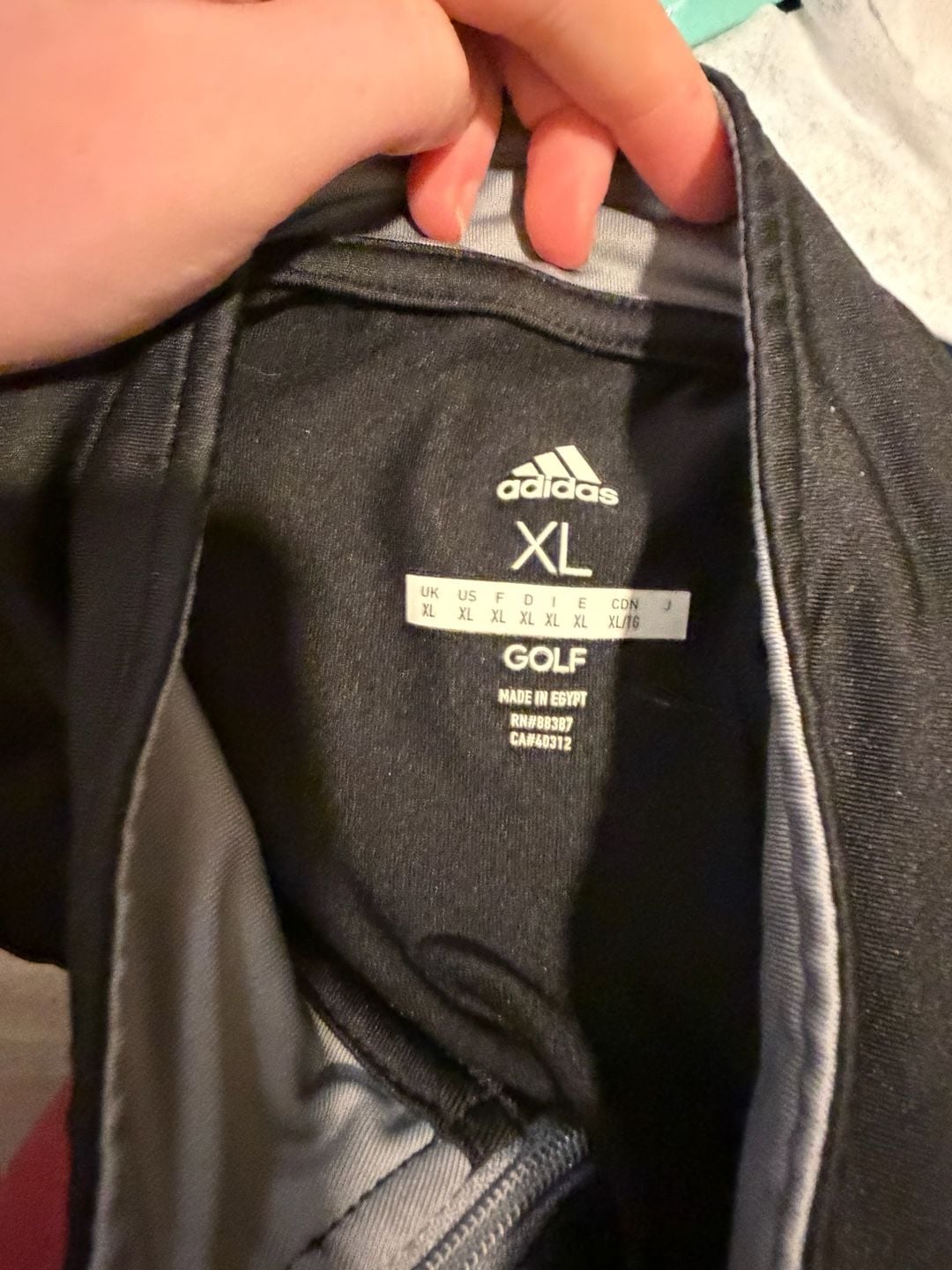 Adidas Golf 1/4 Zip Pullover Size XL Black 10