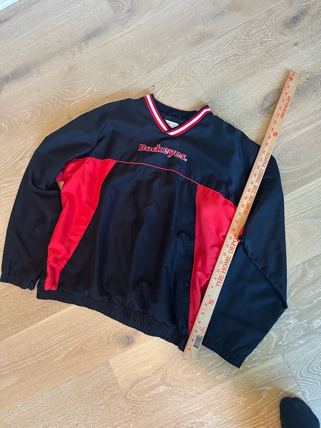 58 Sports Ohio State Buckeyes Jacket Size L Black Red 5