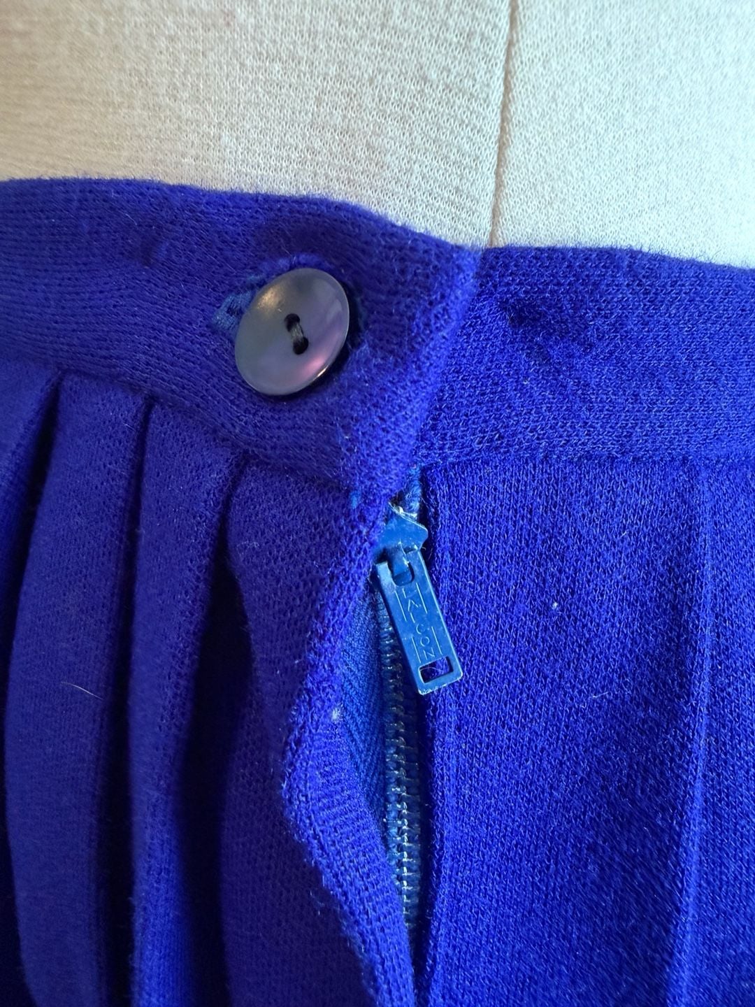 Susan Laurie Pleated Skirt Size 10 Royal Blue Orlon Acrylic Vintage 4