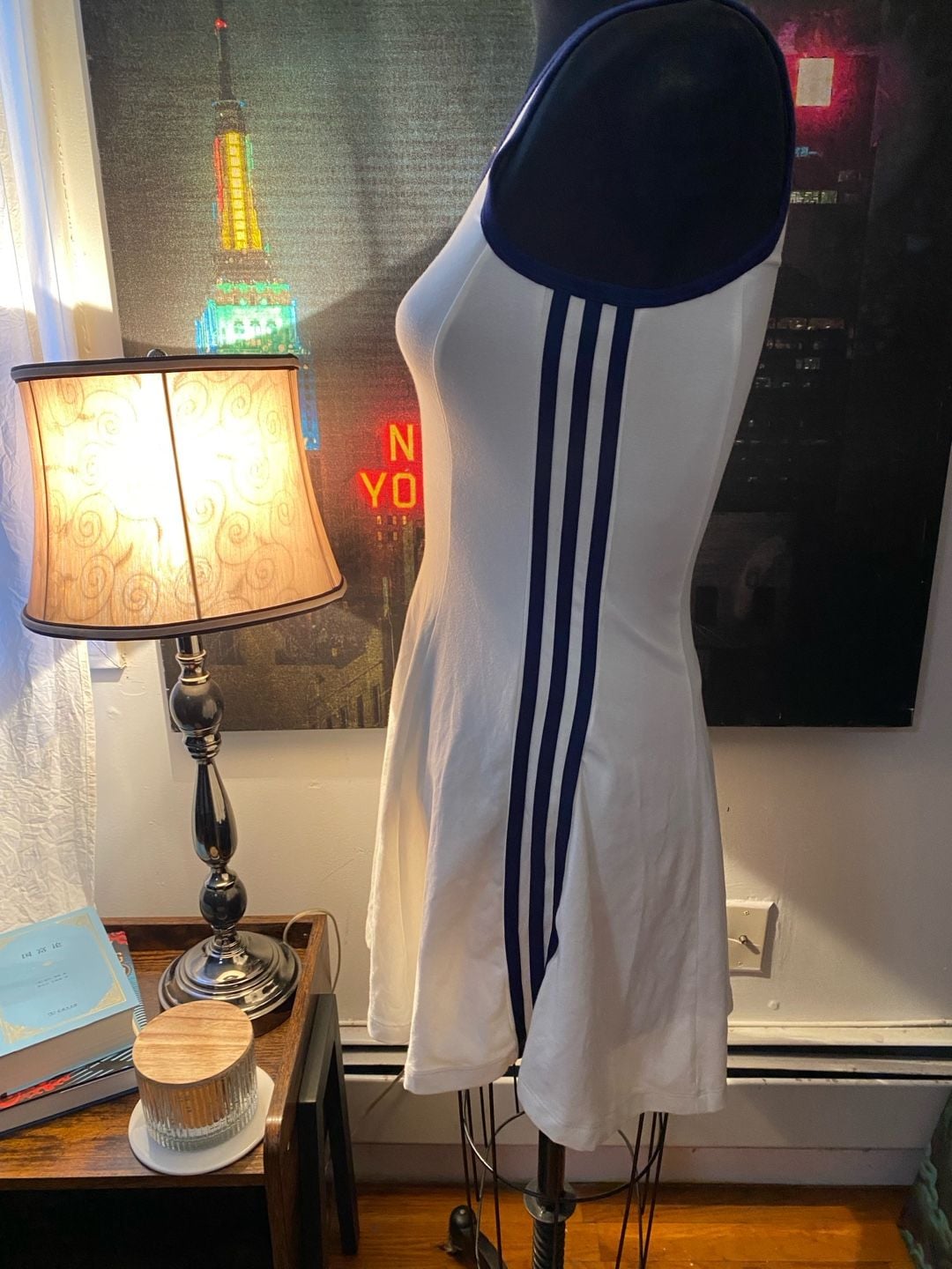 Adidas Originals Sleeveless round neckline dress with contrast trim 4