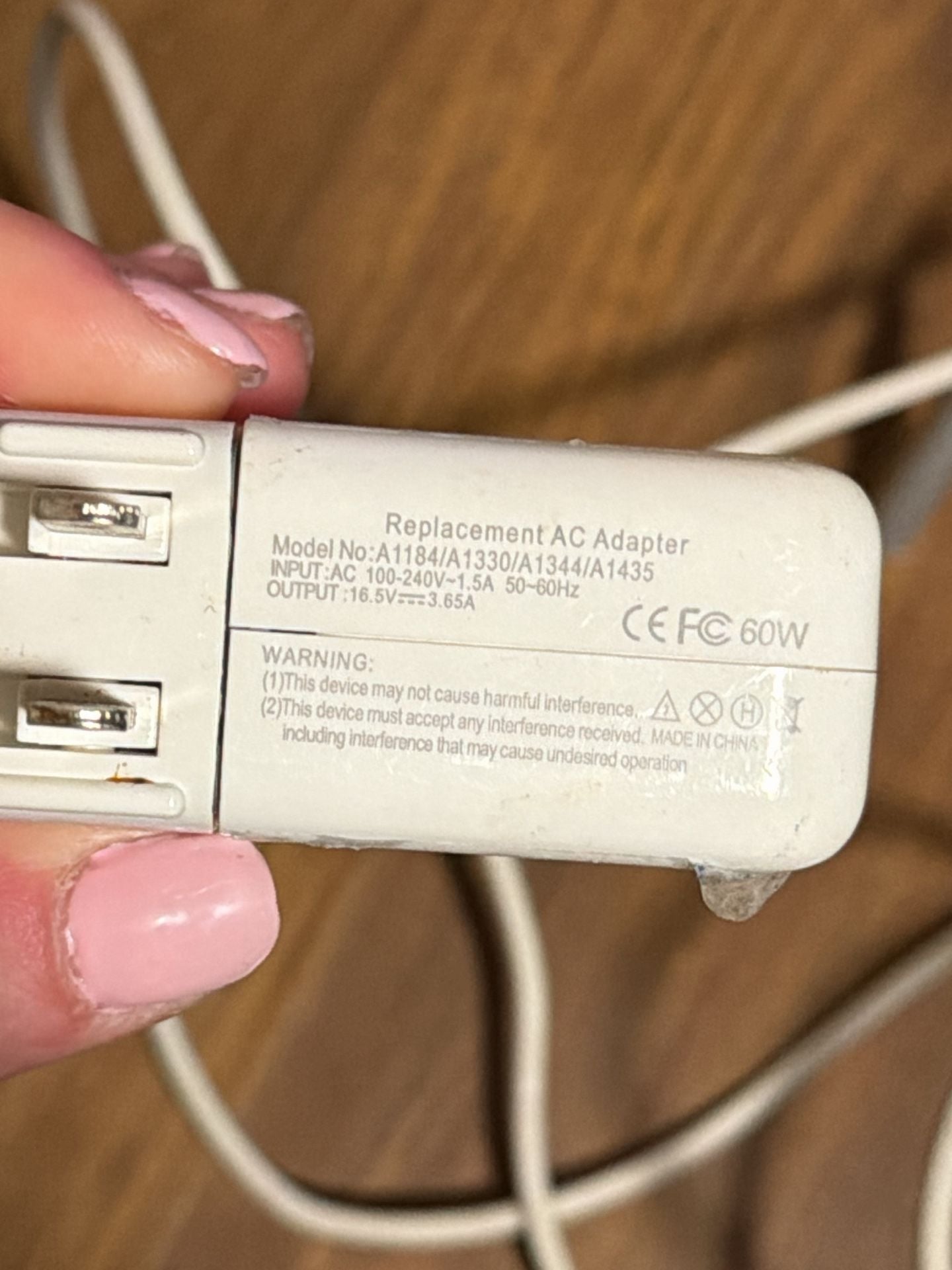 Replacement 60W MagSafe AC Adapter Charger A1435 3