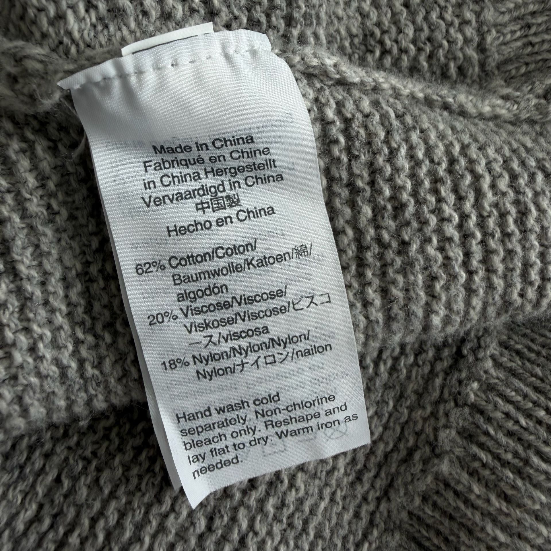 Madewell Crewneck Sweater Size L Gray Cotton Blend Knit Pullover 5