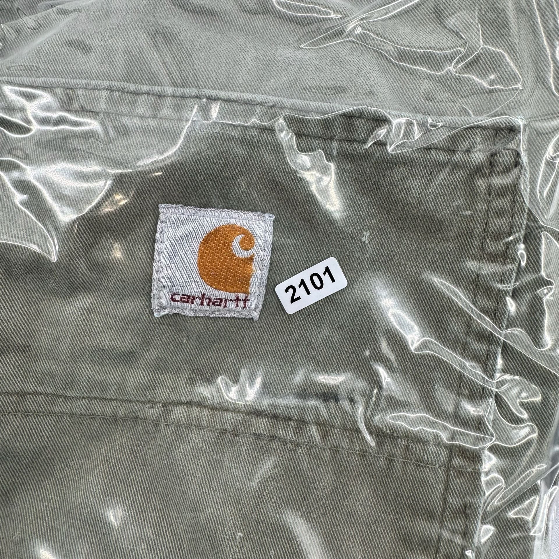 Carhartt B324-ARG Relaxed Fit Work Pants Size 34x32 Heavy Distressed Green 7