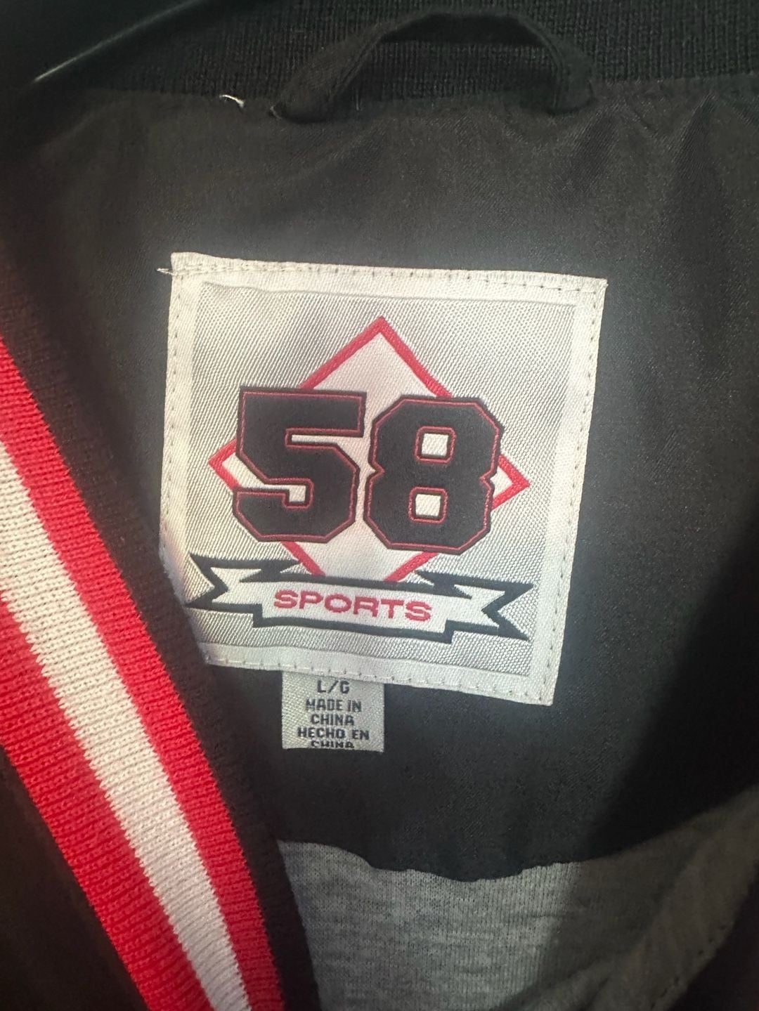 58 Sports Ohio State Buckeyes Jacket Size L Black Red 4