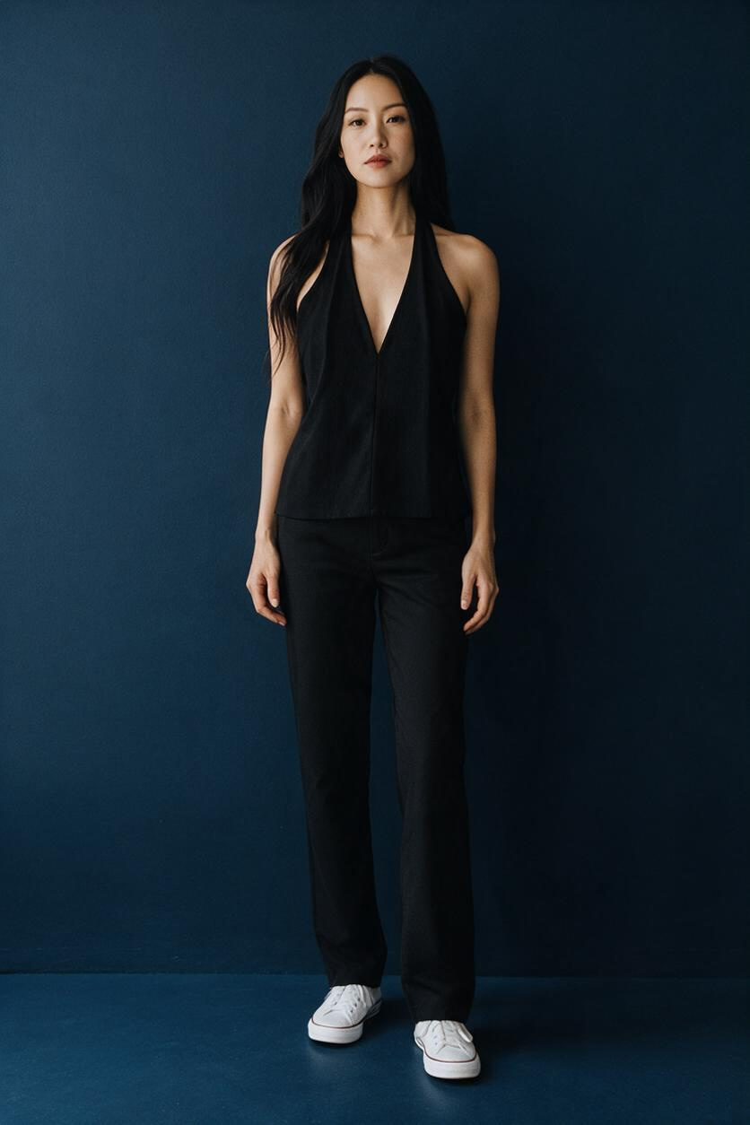 Zara Halter Top Size L Black 2