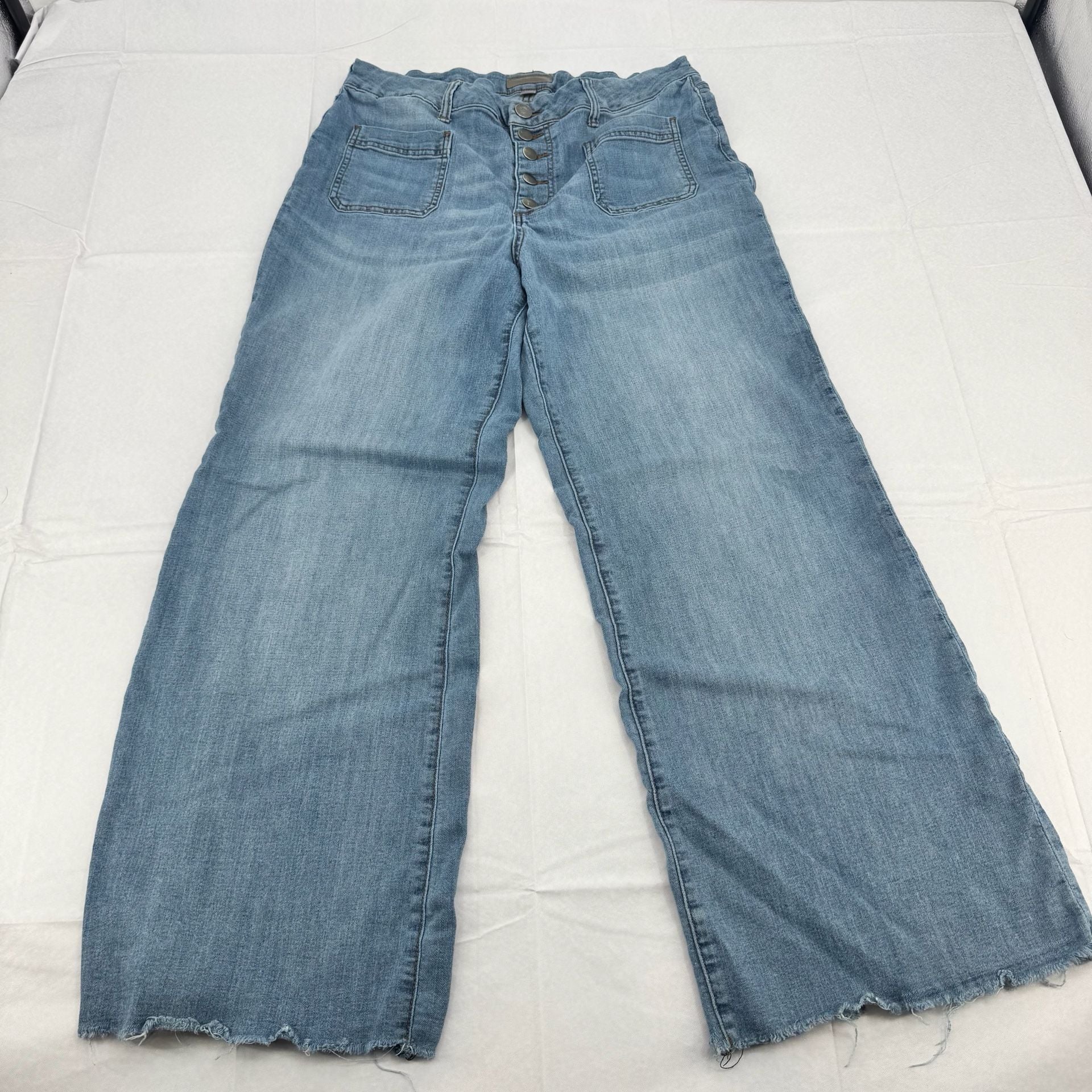 Kut From The Kloth Meg High Rise Wide Leg Jeans Size 14 2