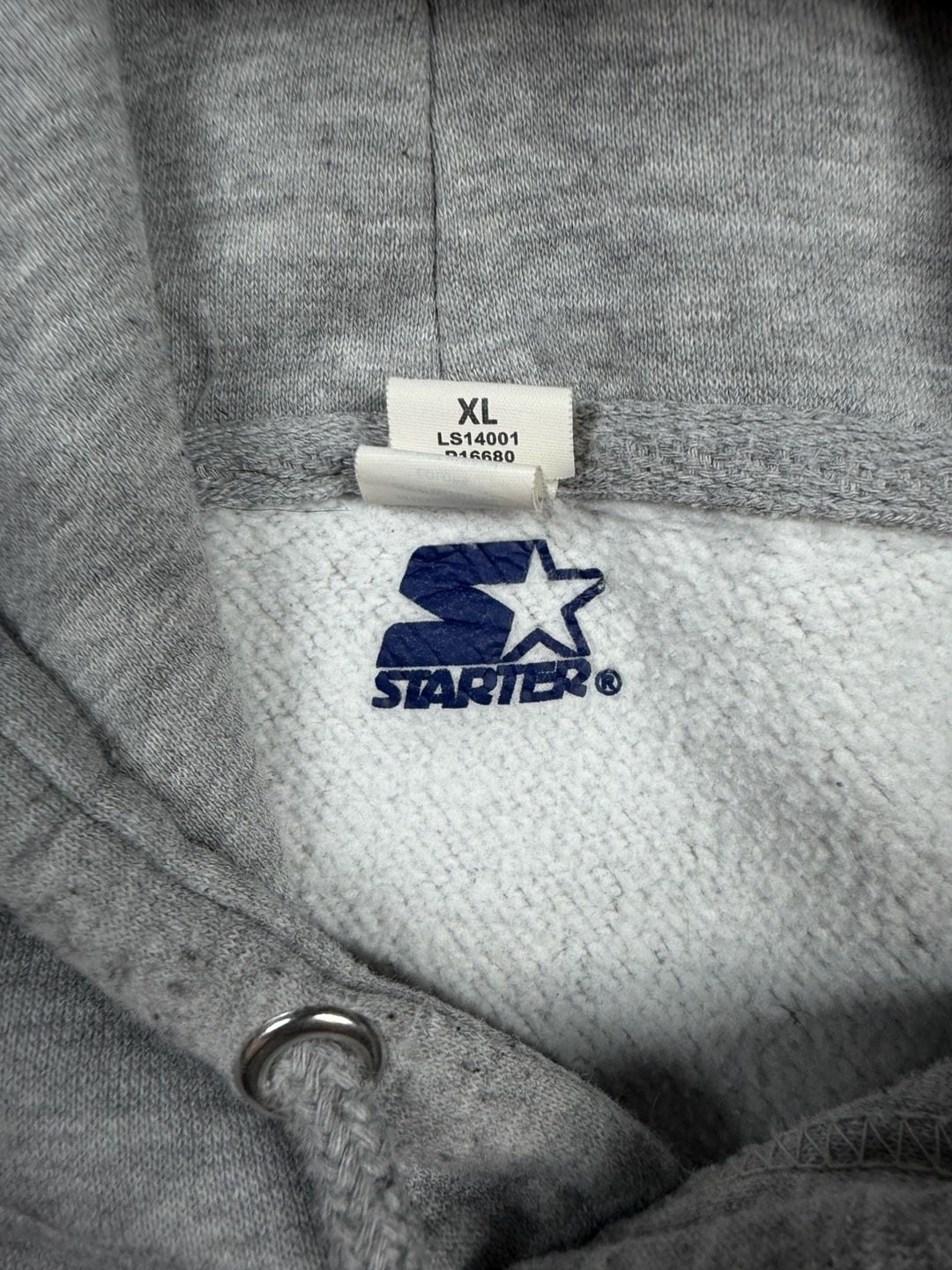 New England Patriots Starter Hoodie Mens XL Gray Pullover NFL Football 4