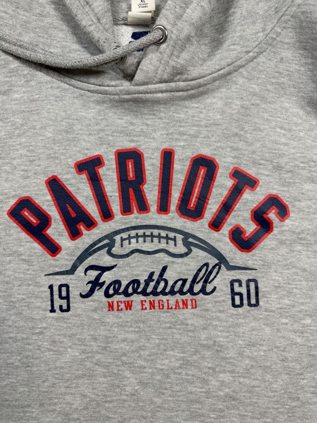 New England Patriots Starter Hoodie Mens XL Gray Pullover NFL Football 7