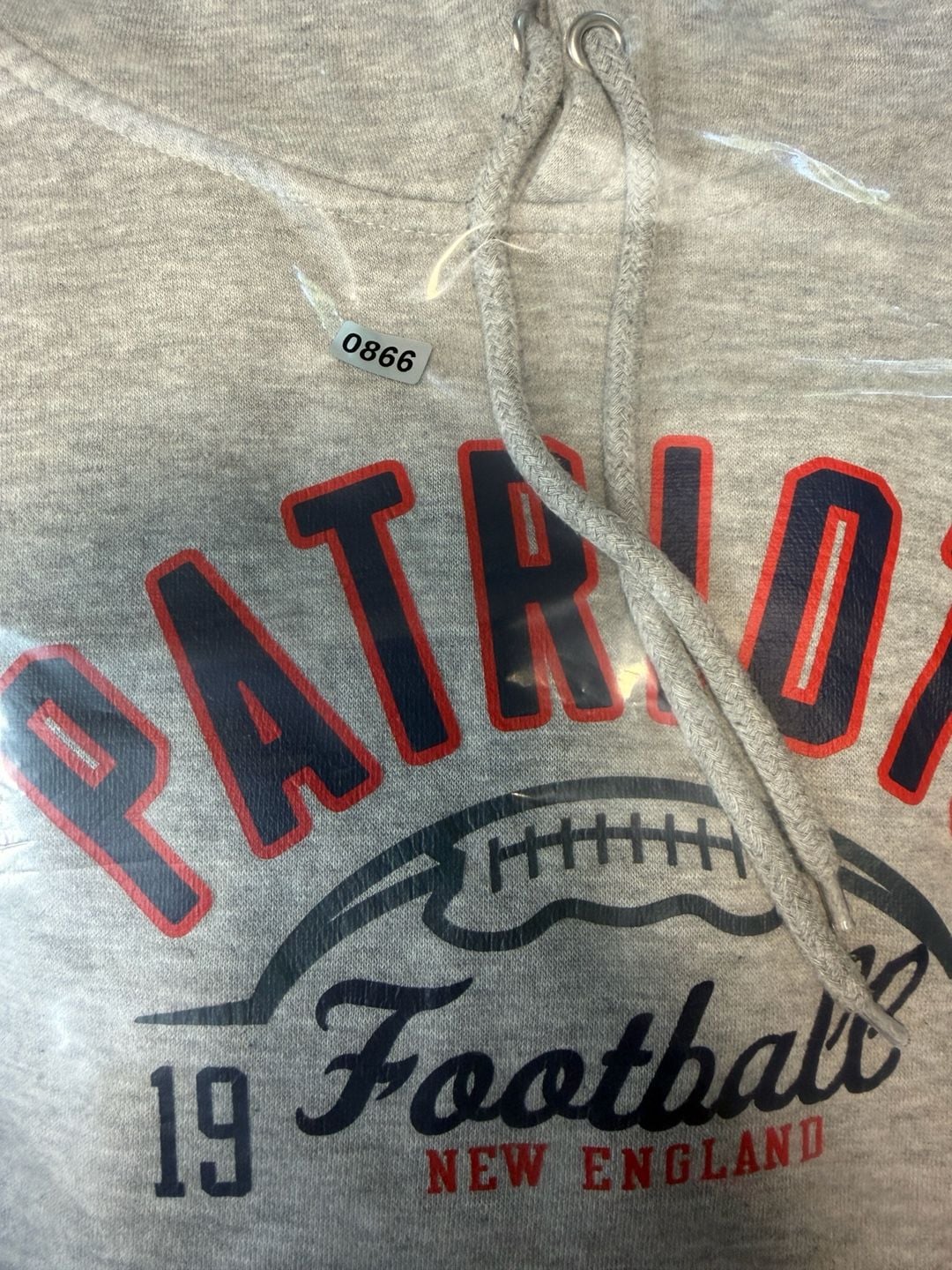 New England Patriots Starter Hoodie Mens XL Gray Pullover NFL Football 10