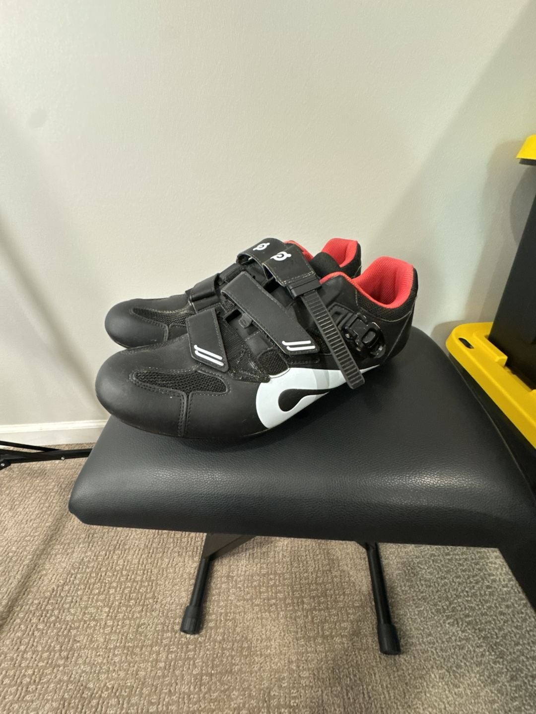Peloton Cycling Shoes Size 47 Black Red Spin Bike Sneakers 2